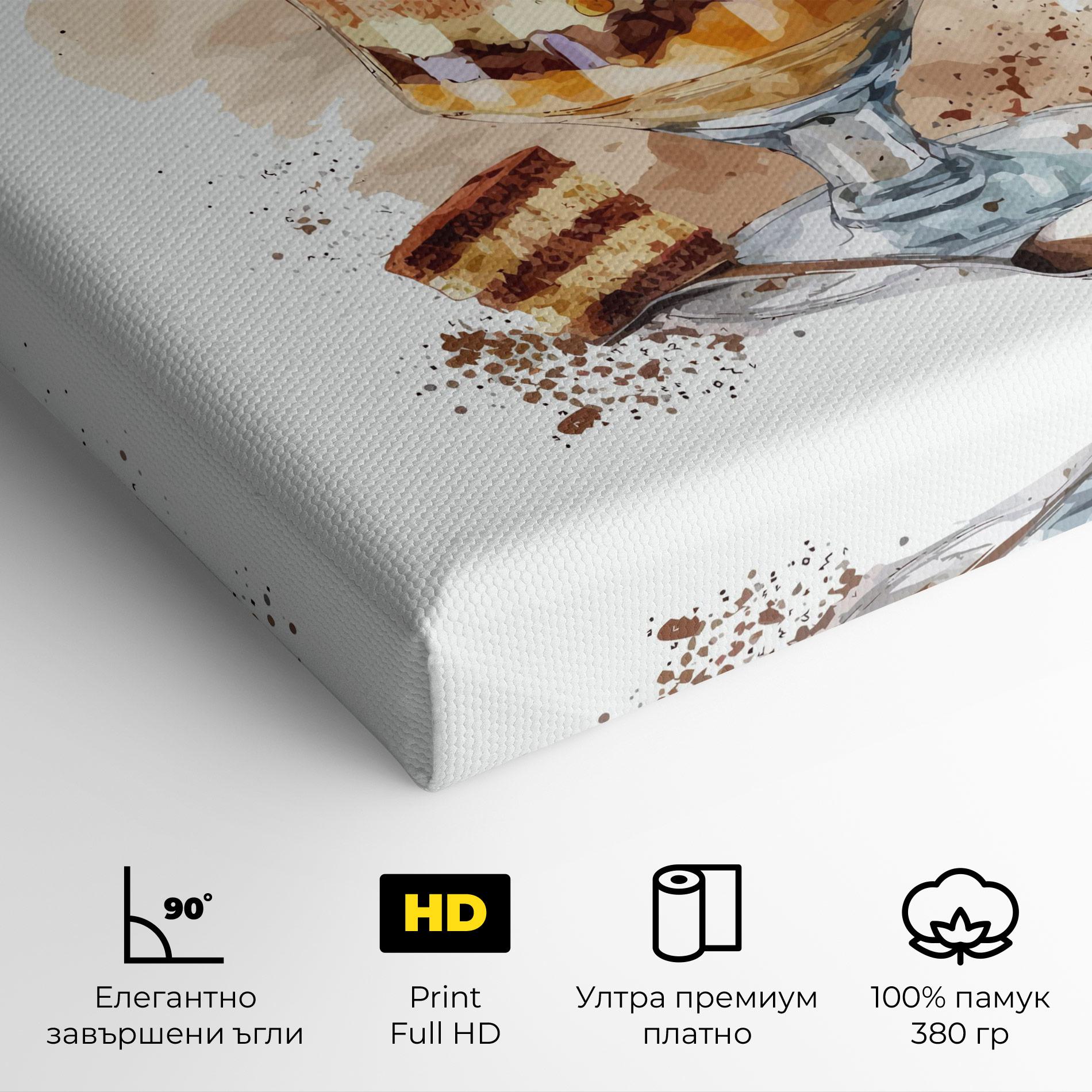 Картина на платно Cup Dessert mockup 4
