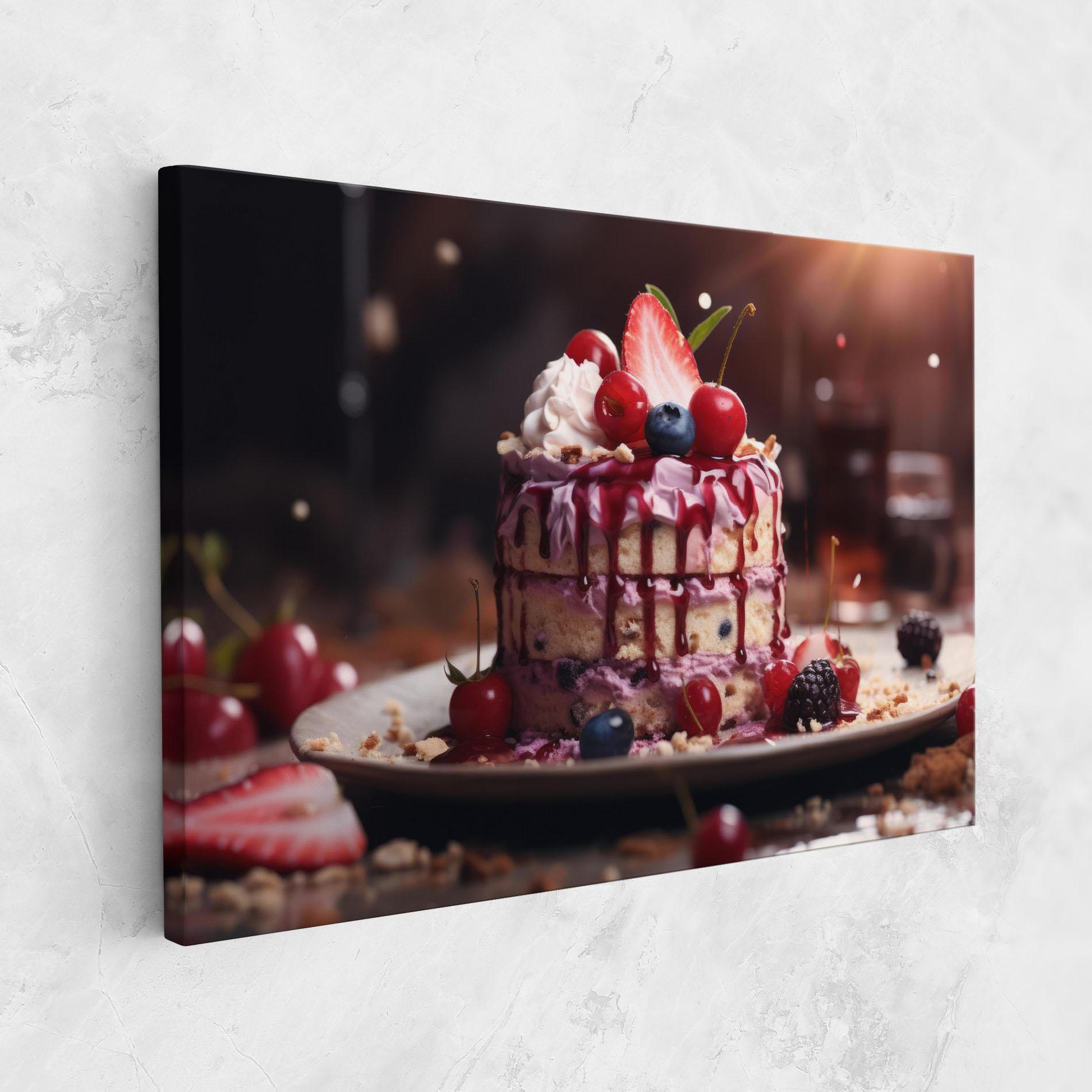 Картина на платно Berries Dessert mockup 1