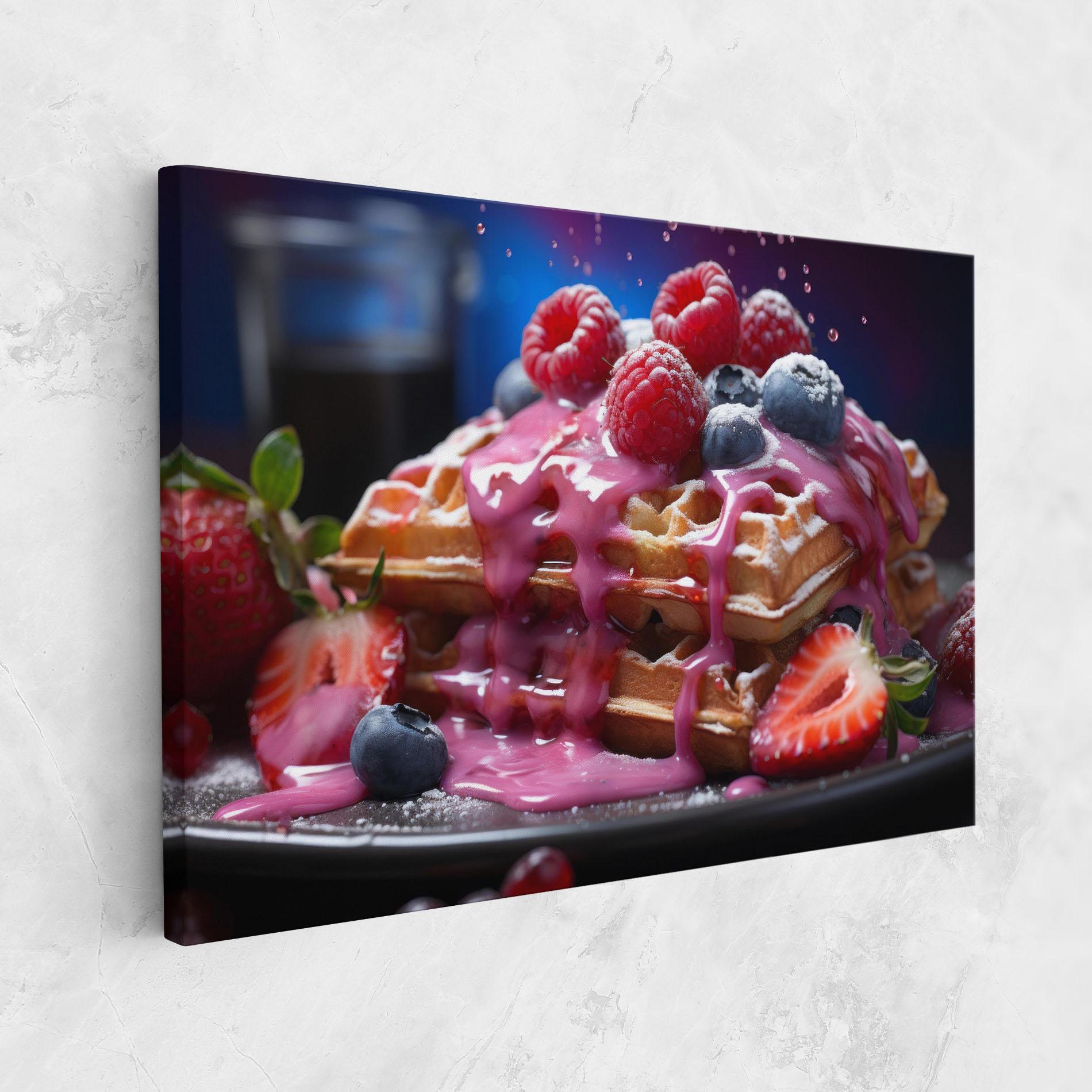 Картина на платно Berries Waffles mockup 1