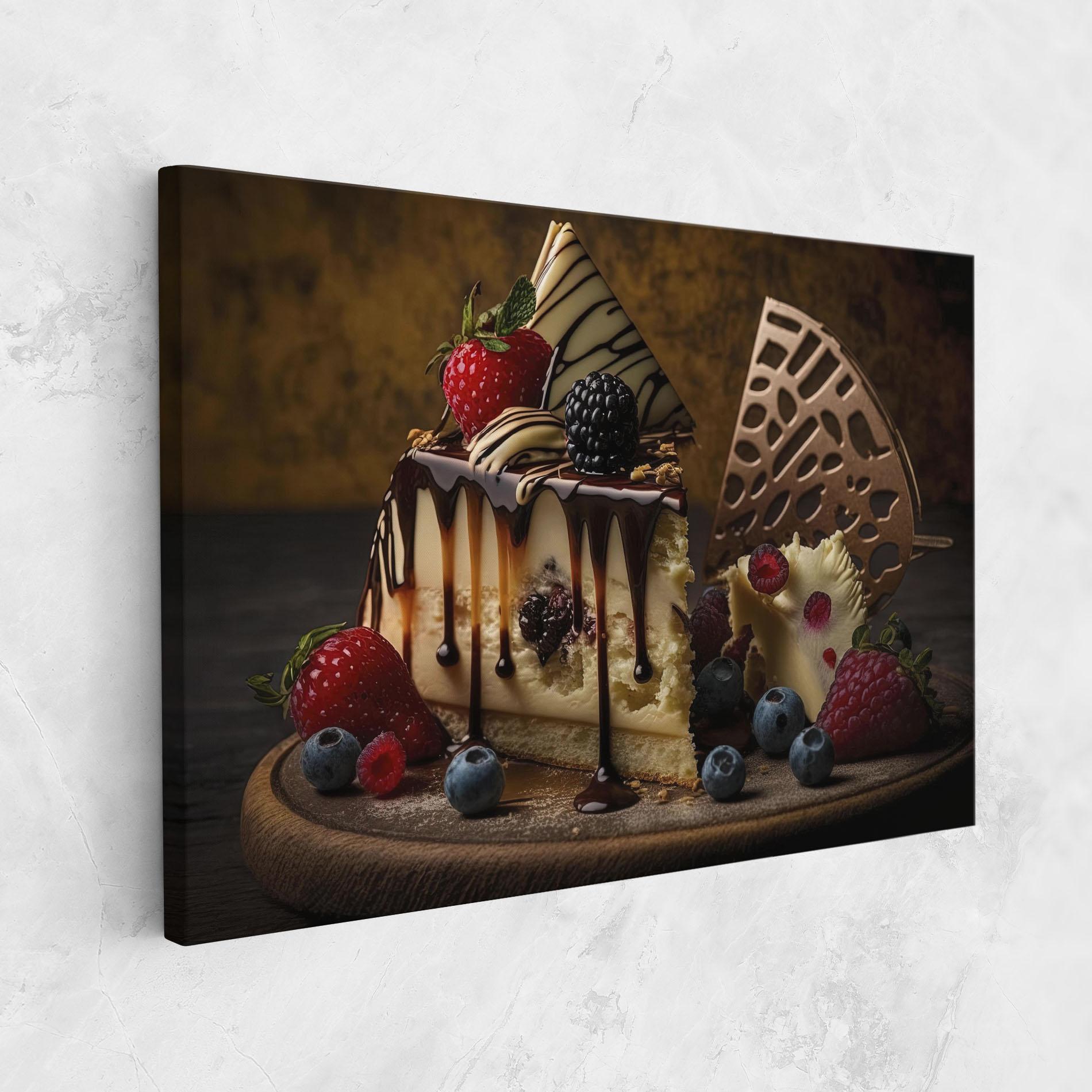Картина на платно Cheesecake Chocolate mockup 1