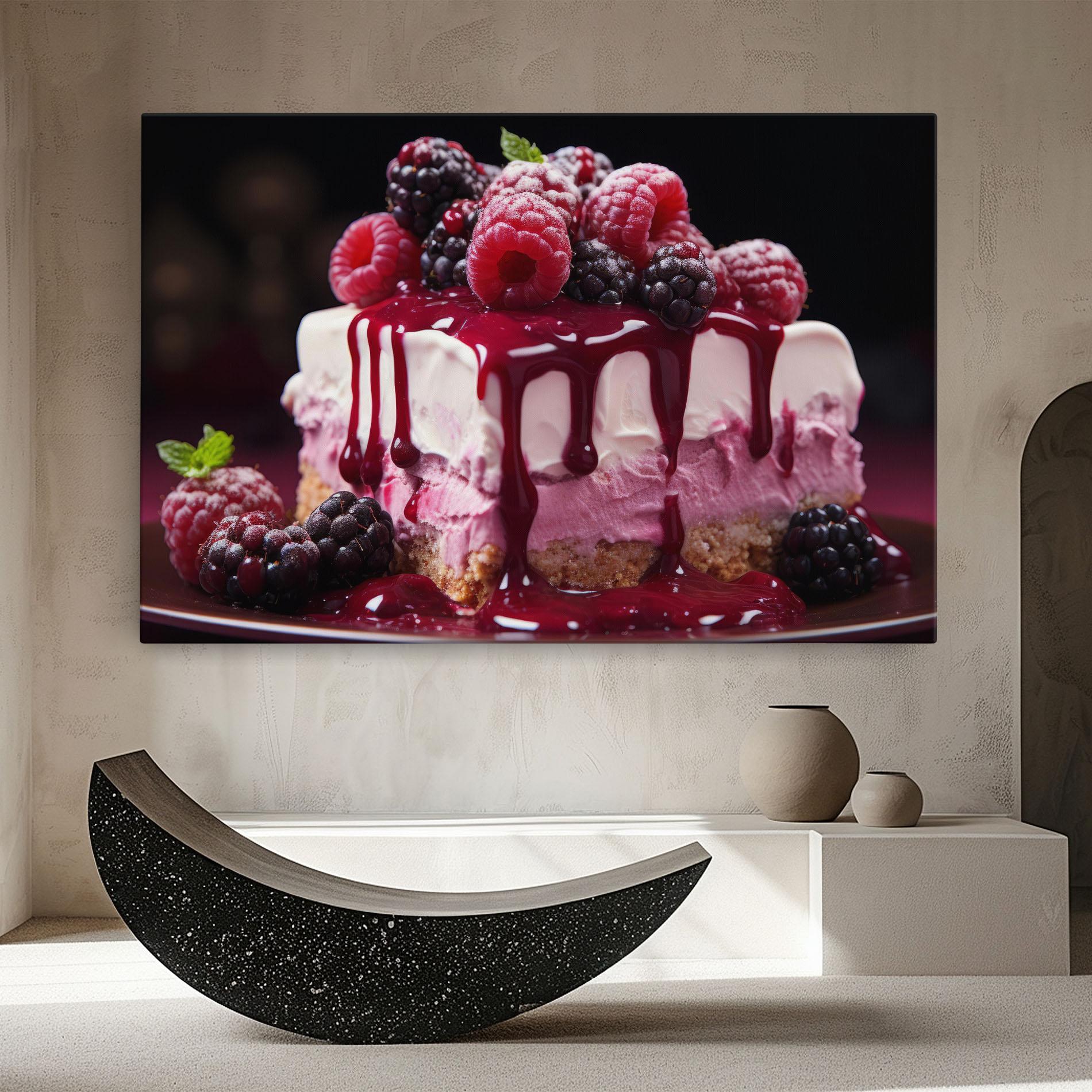 Картина на платно Berries Cream mockup 8