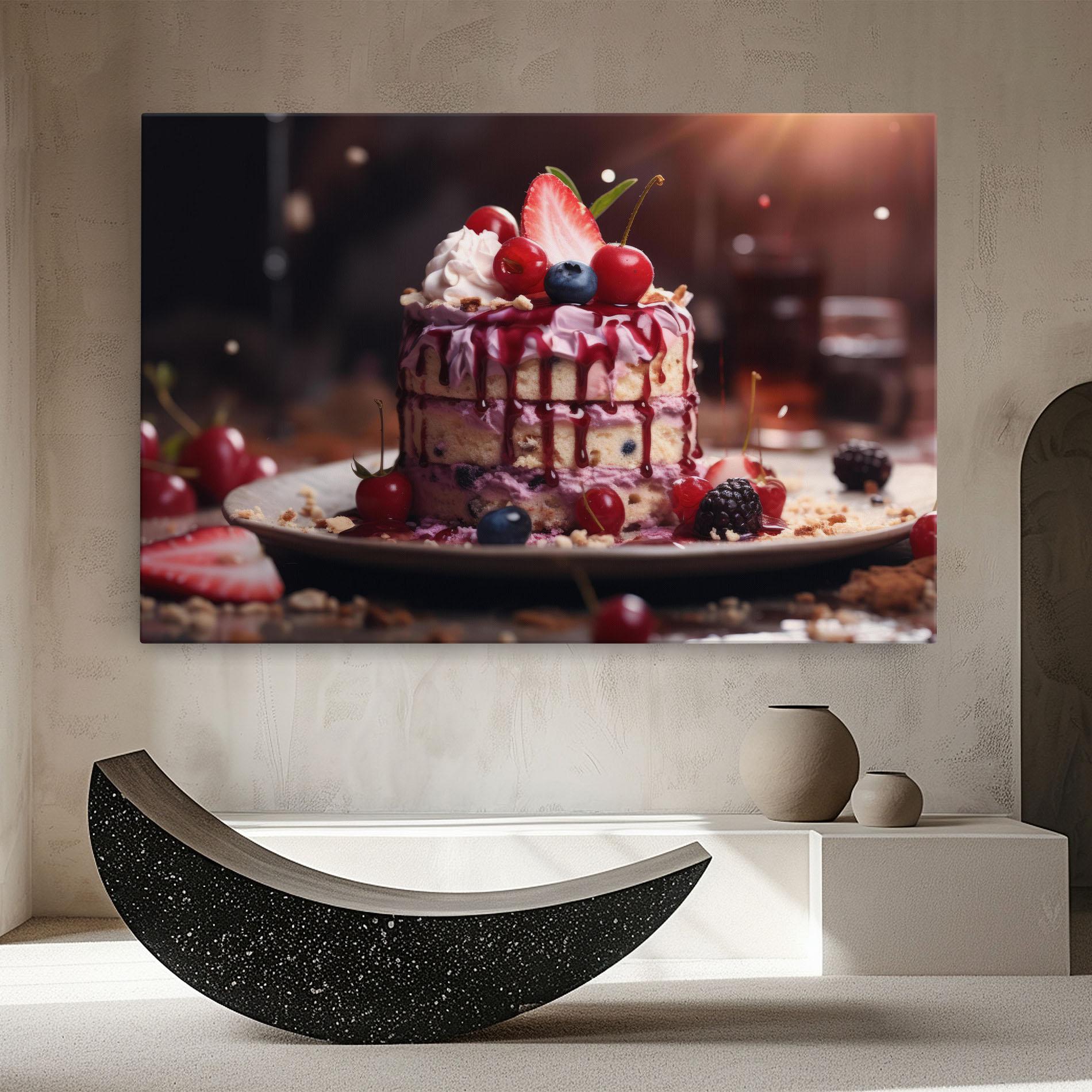 Картина на платно Berries Dessert mockup 8