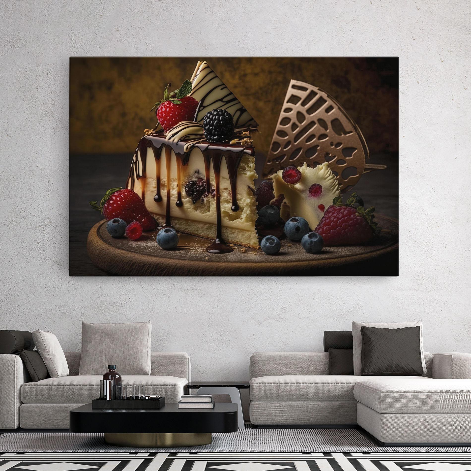 Картина на платно Cheesecake Chocolate mockup 2