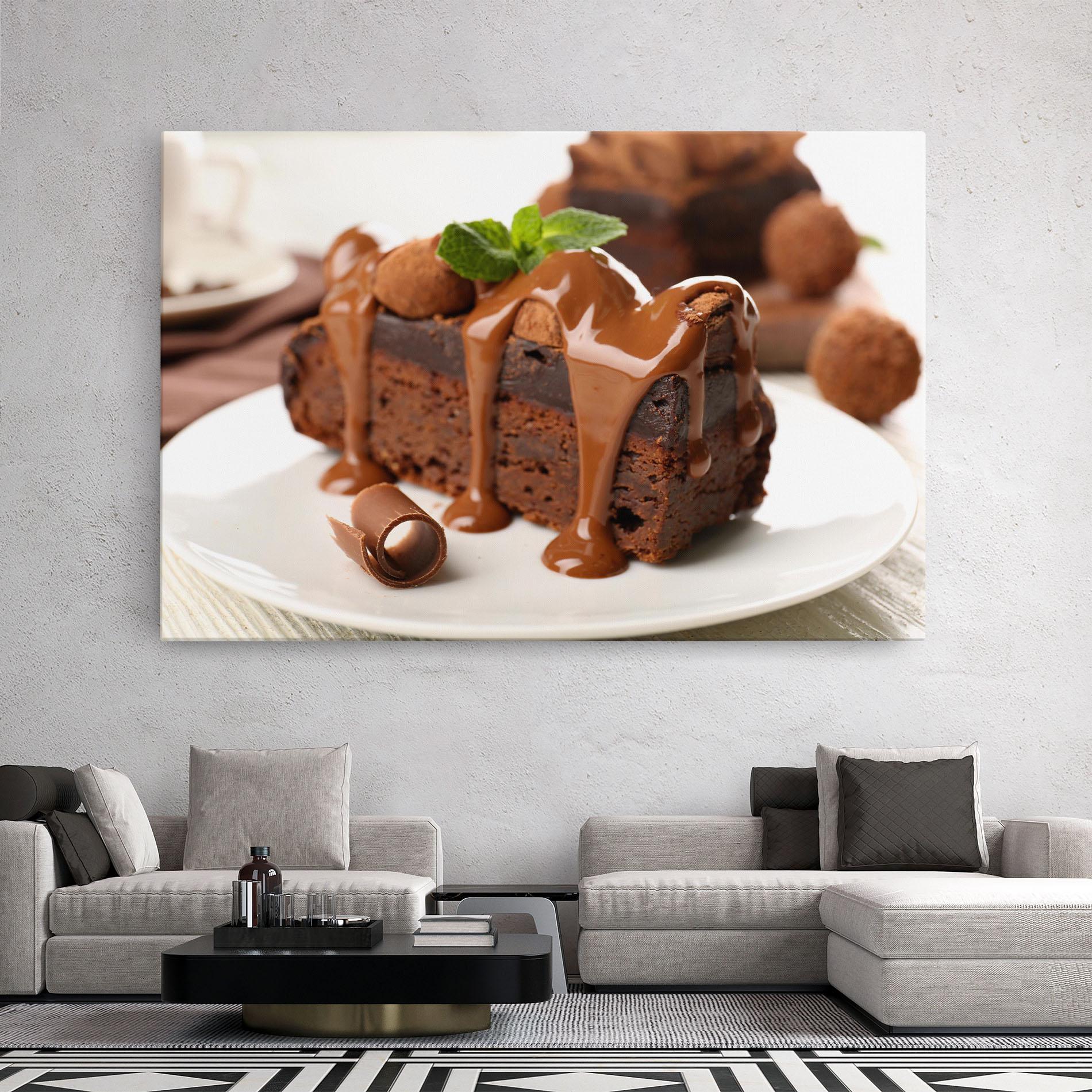 Картина на платно Mint Chocolate Cake mockup 2