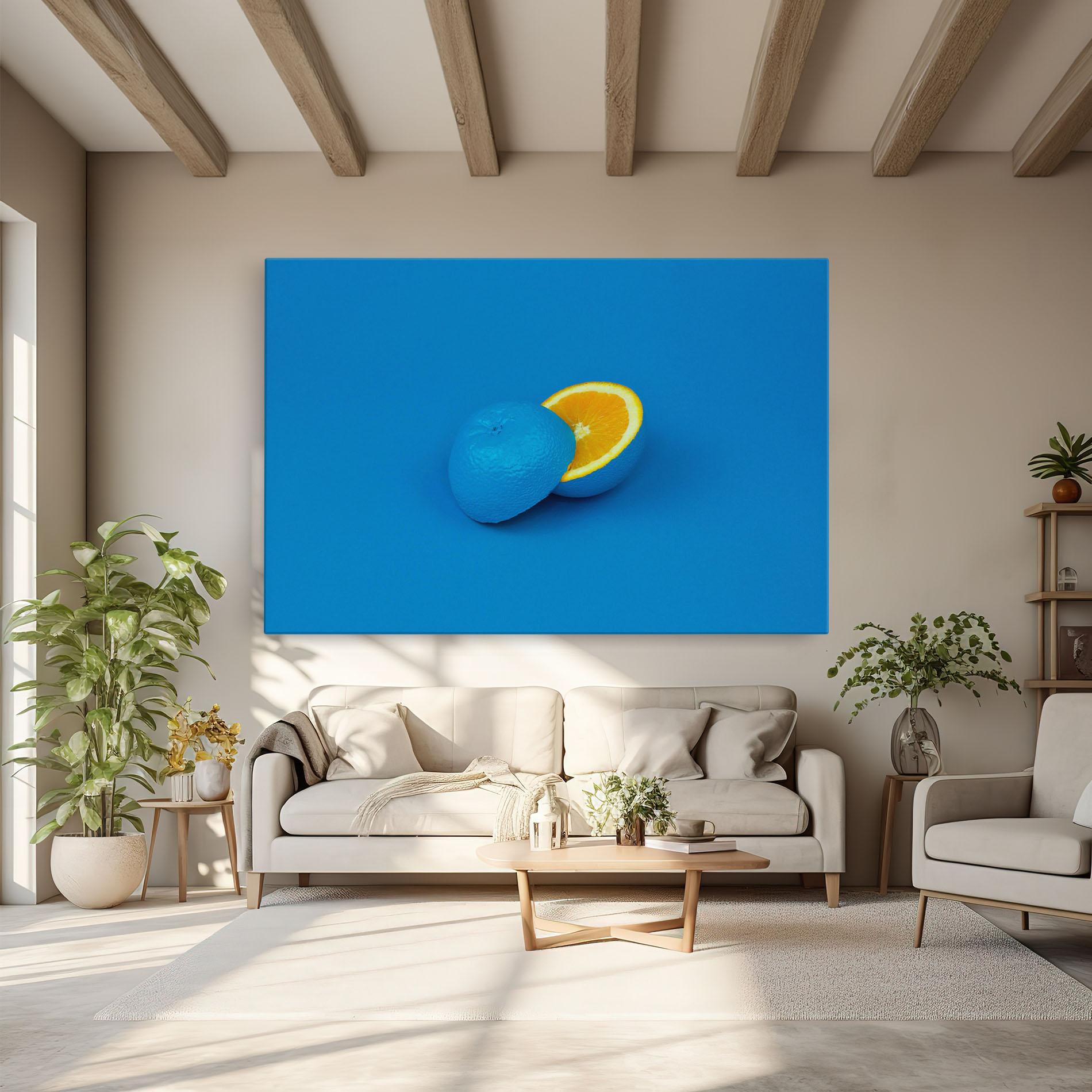 Картина на платно Blue Orange mockup 6