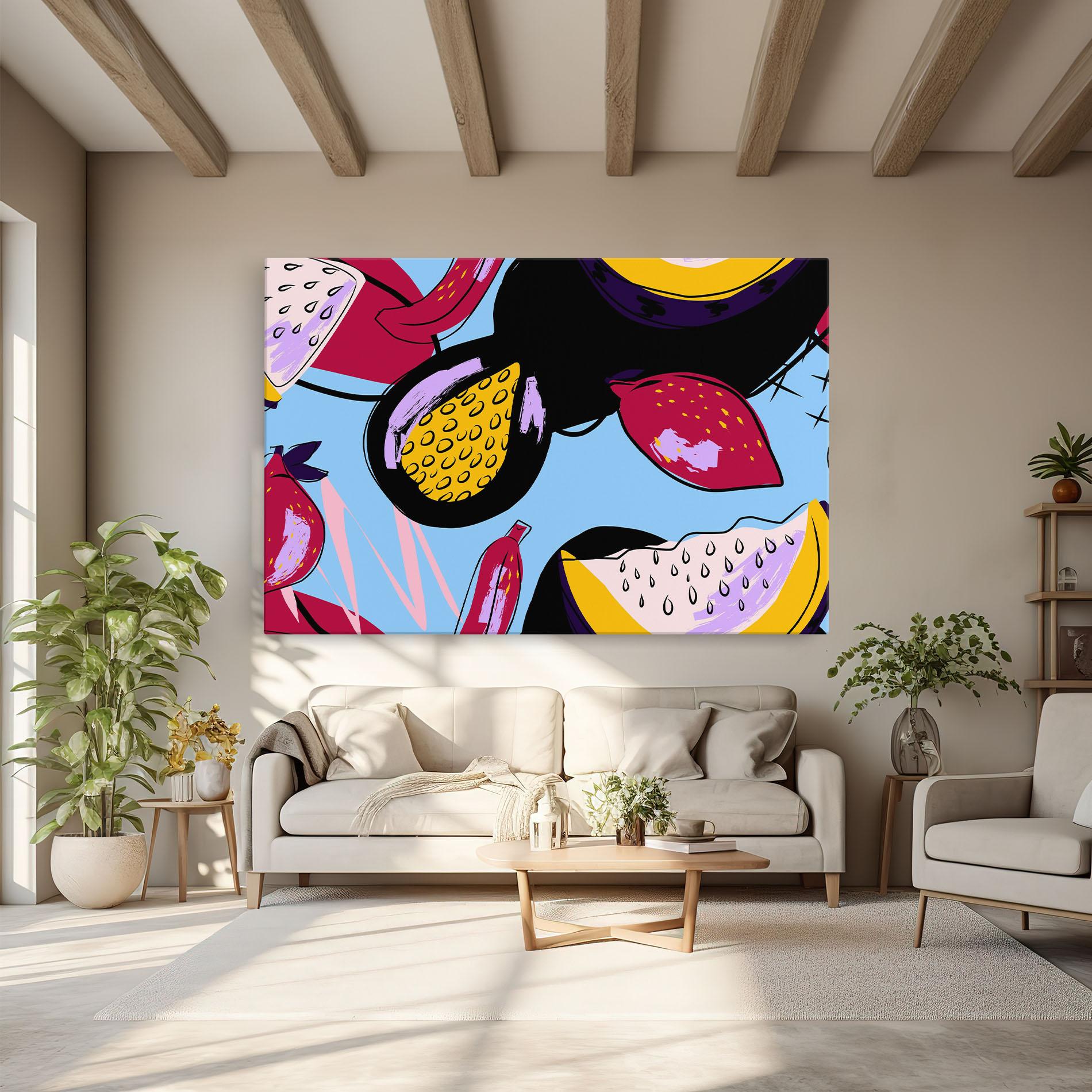 Картина на платно Colorful Fruits mockup 6