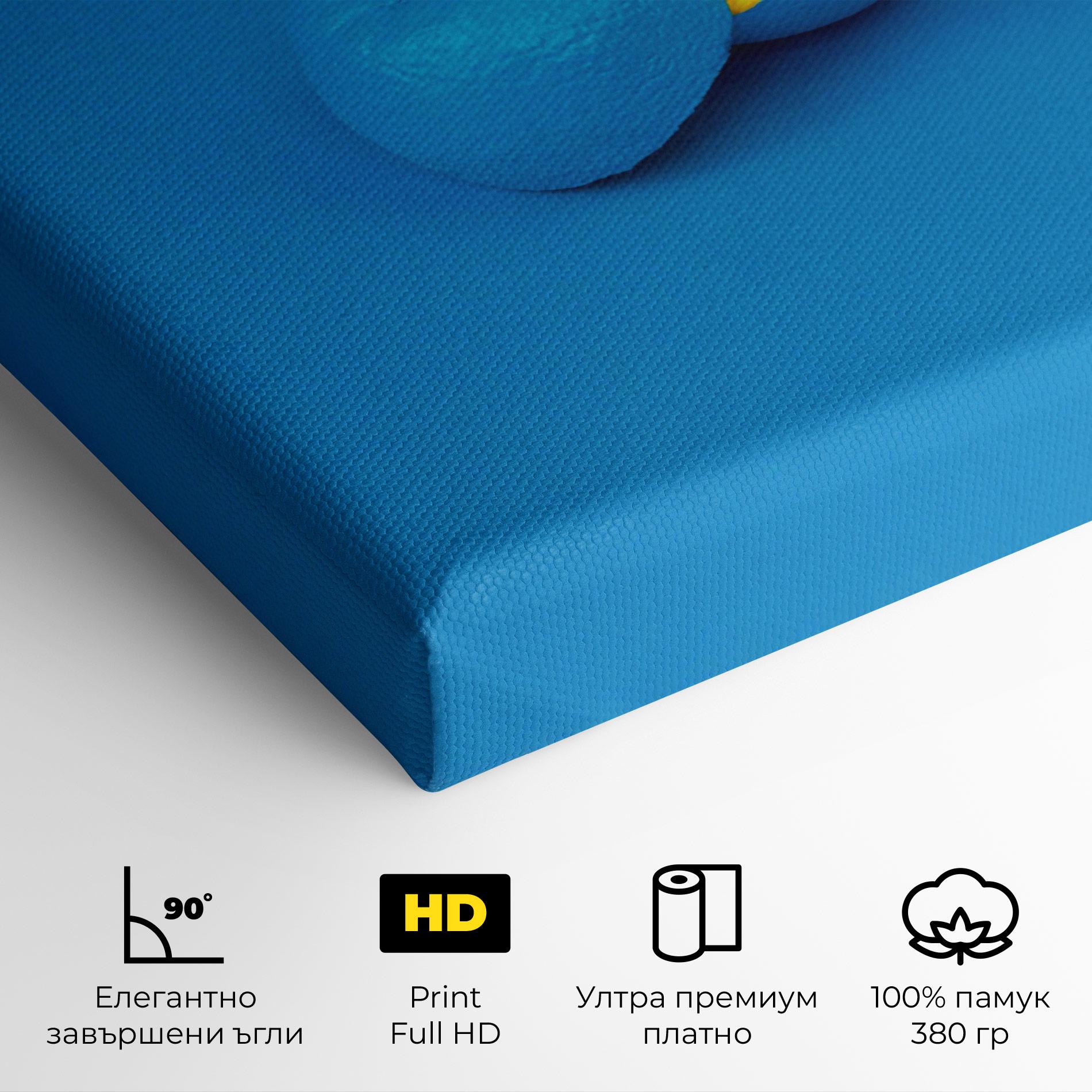 Картина на платно Blue Orange mockup 4