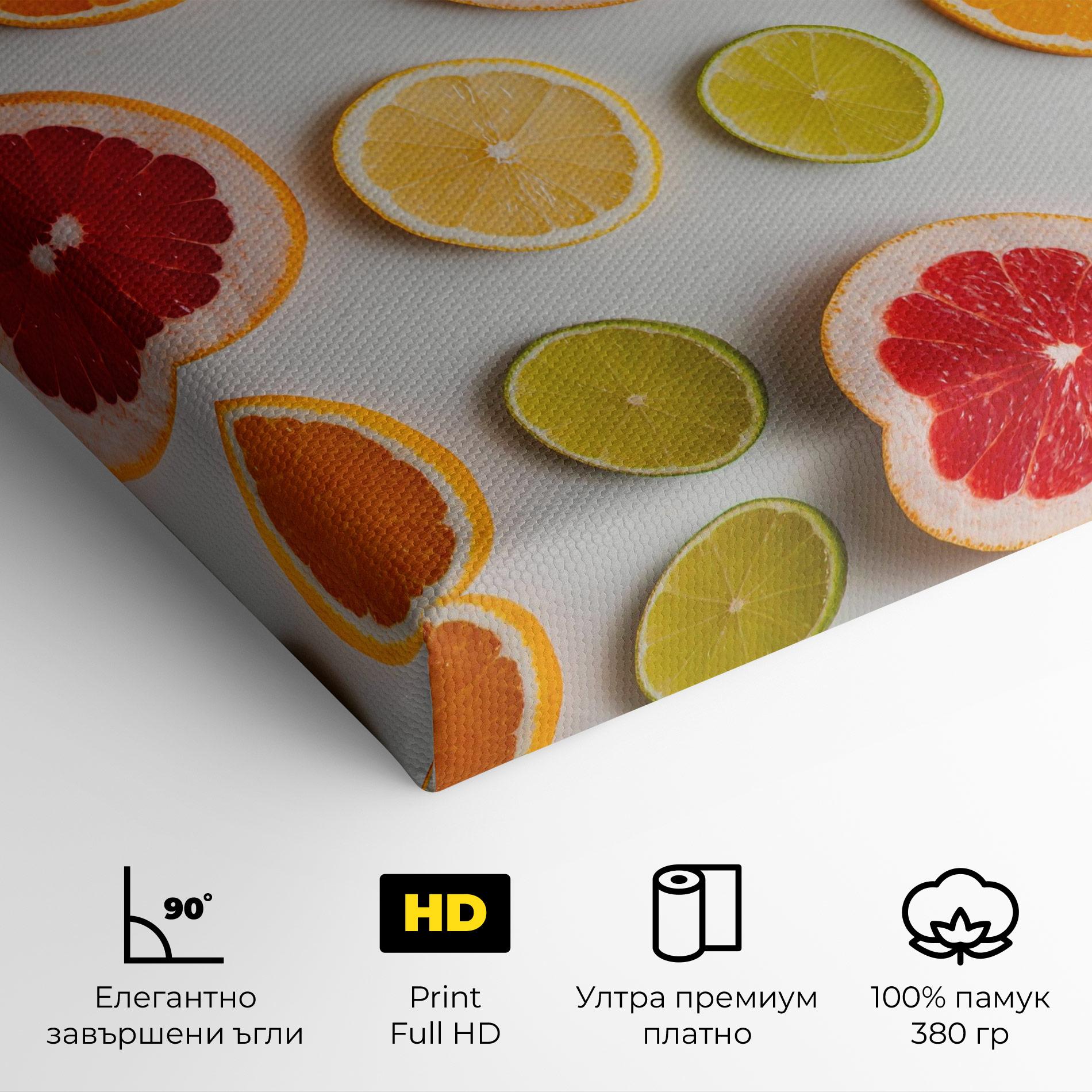 Картина на платно Grapefruit Mix mockup 4
