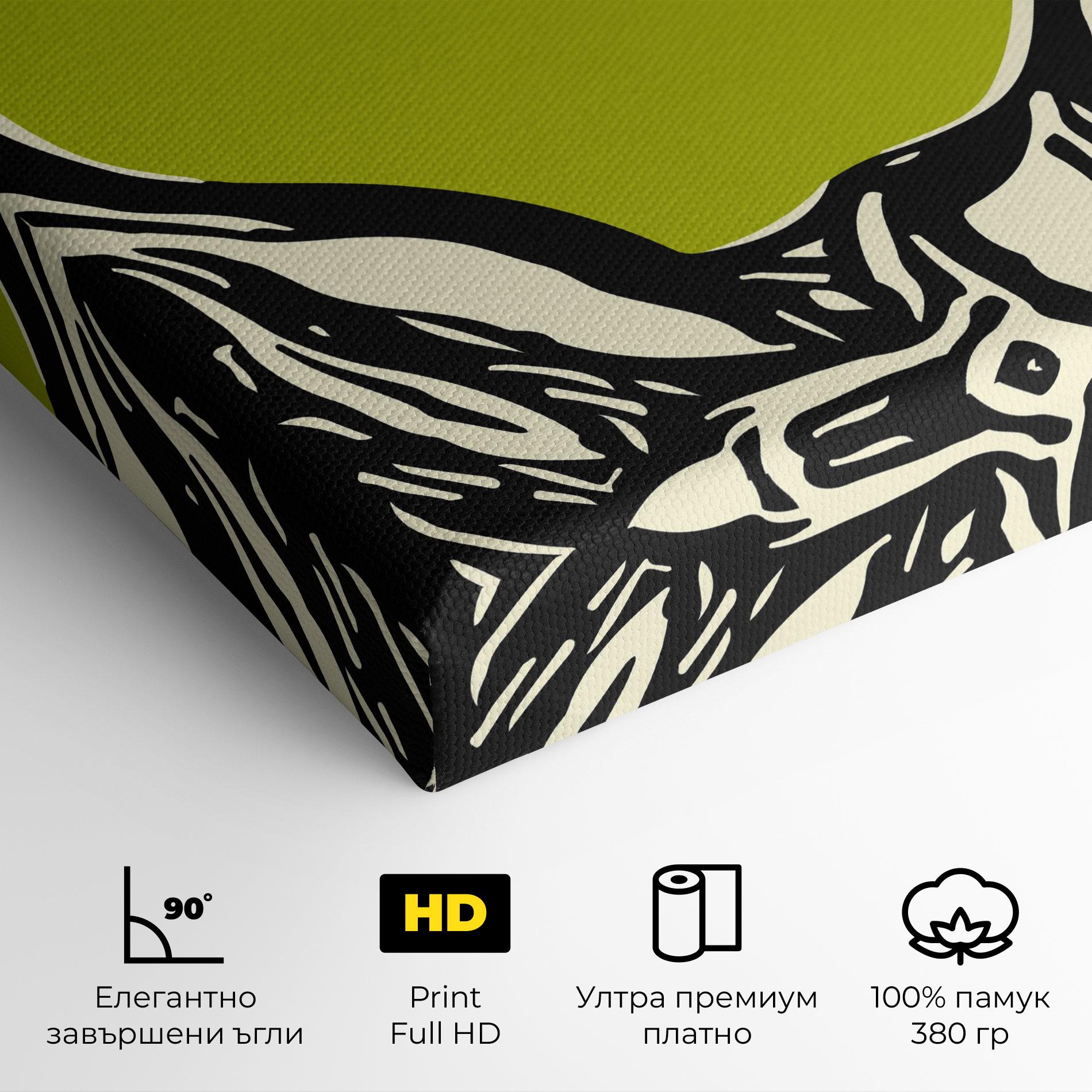 Картина на платно Green Apple mockup 4