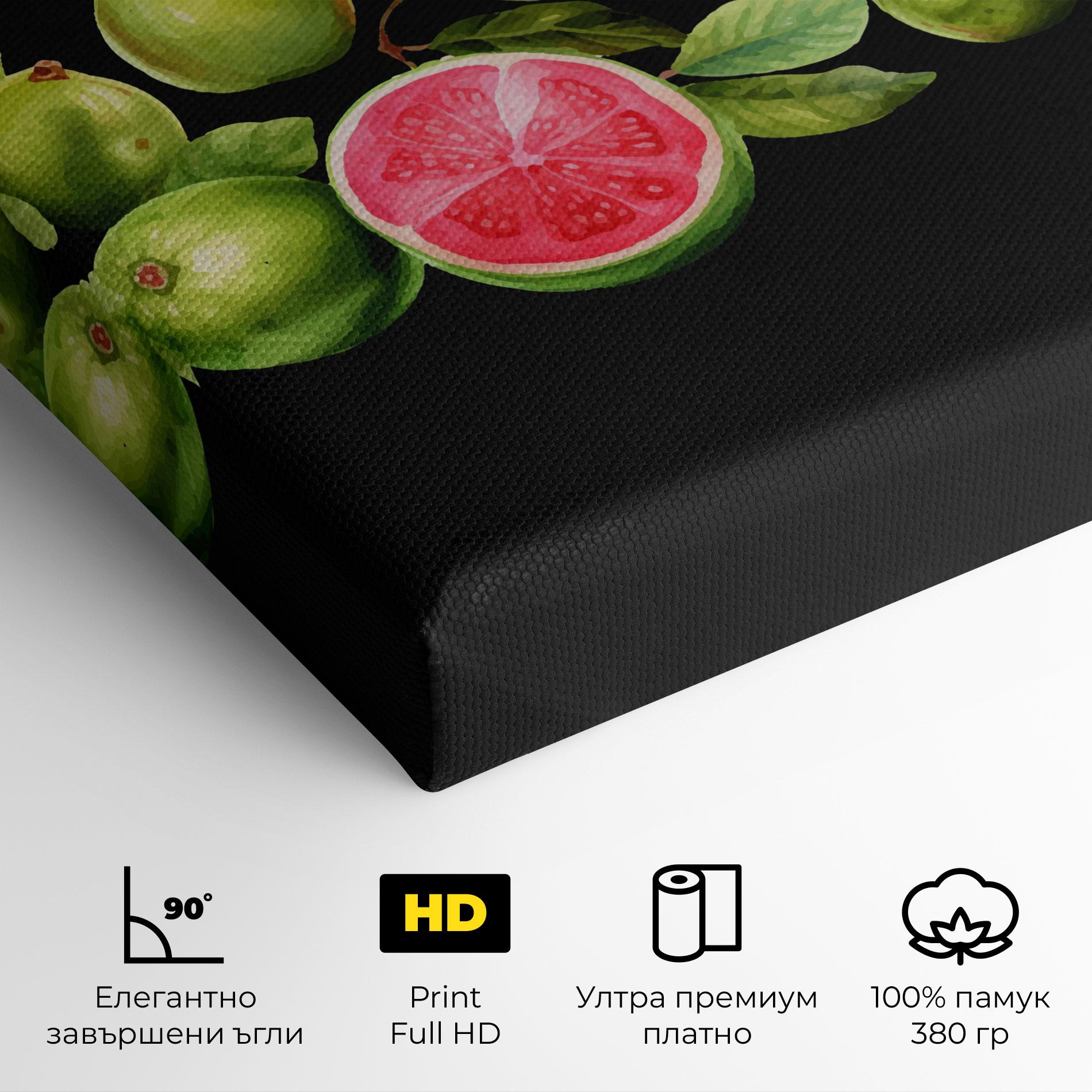 Картина на платно Green Fruit mockup 4