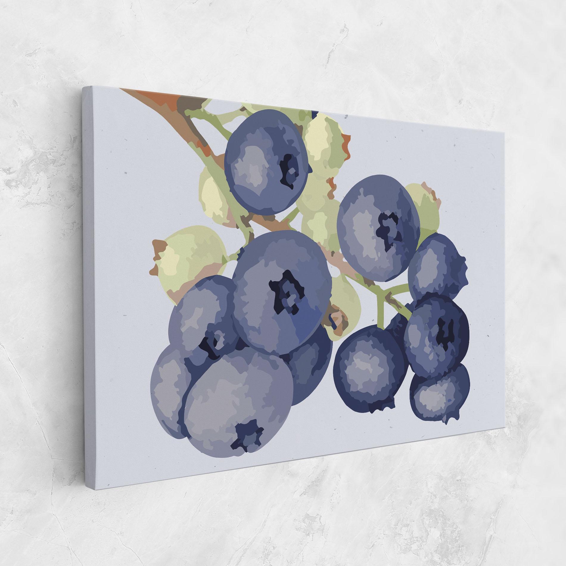 Картина на платно Blueberries Art mockup 1