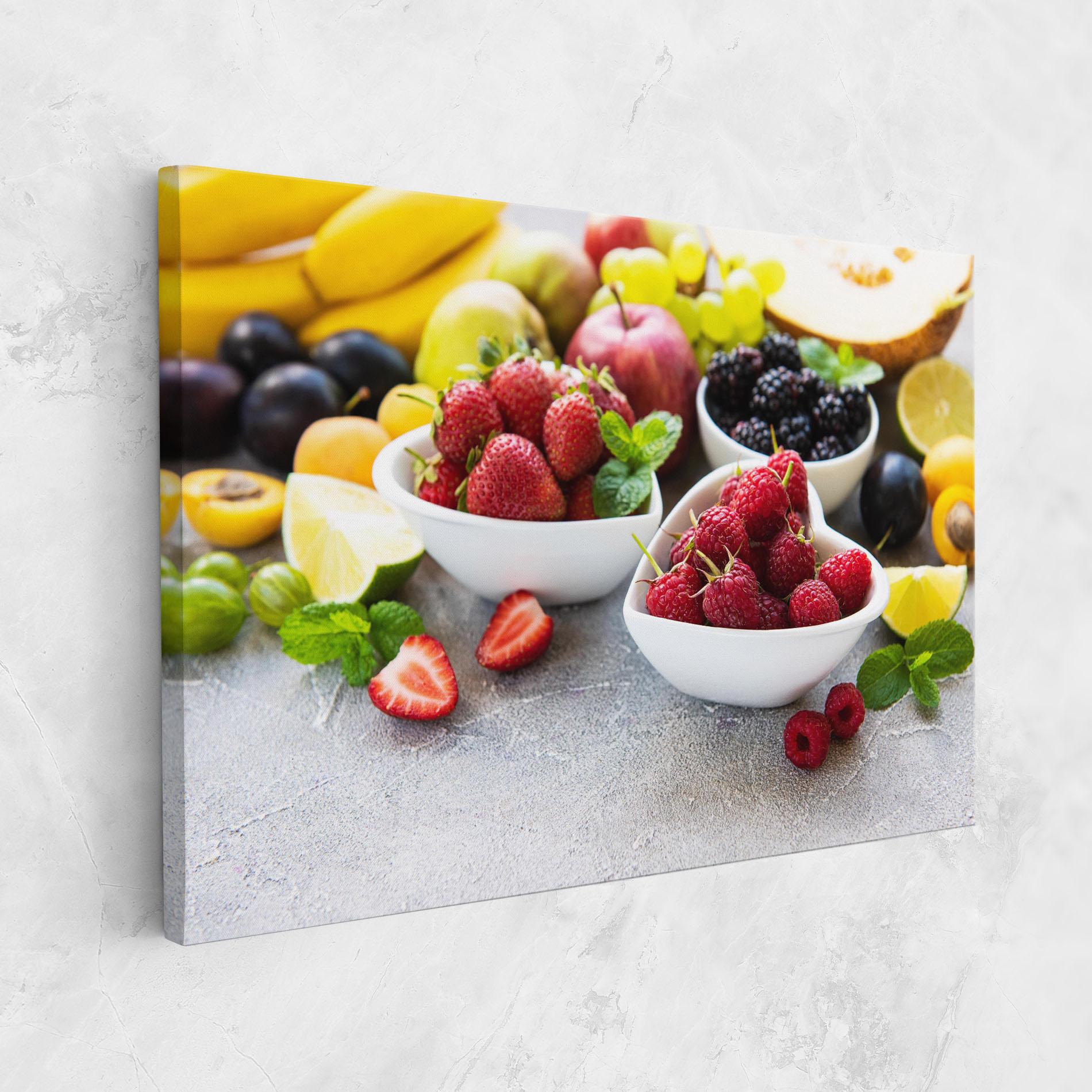 Картина на платно Heart Fresh Fruits mockup 1