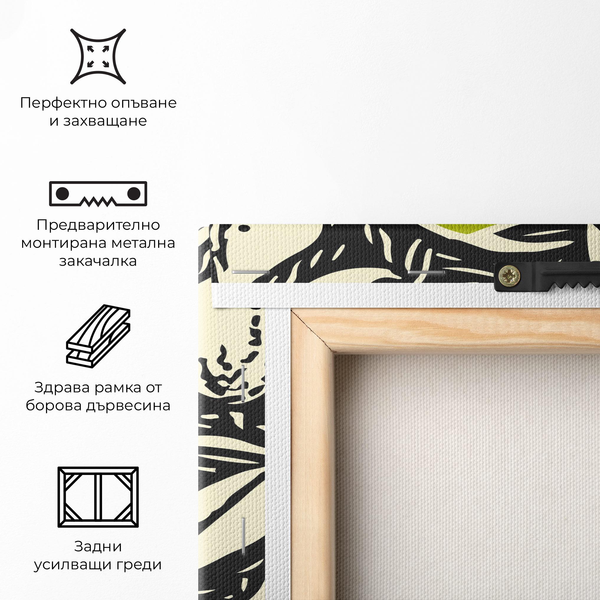 Картина на платно Green Apple mockup 5