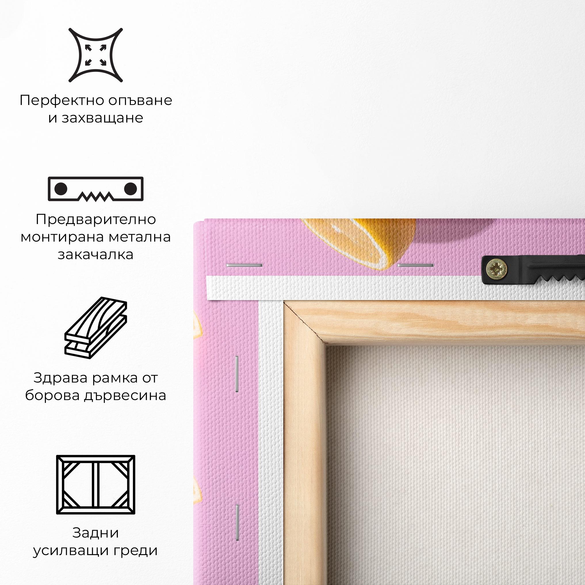 Картина на платно Lemon Pattern mockup 5