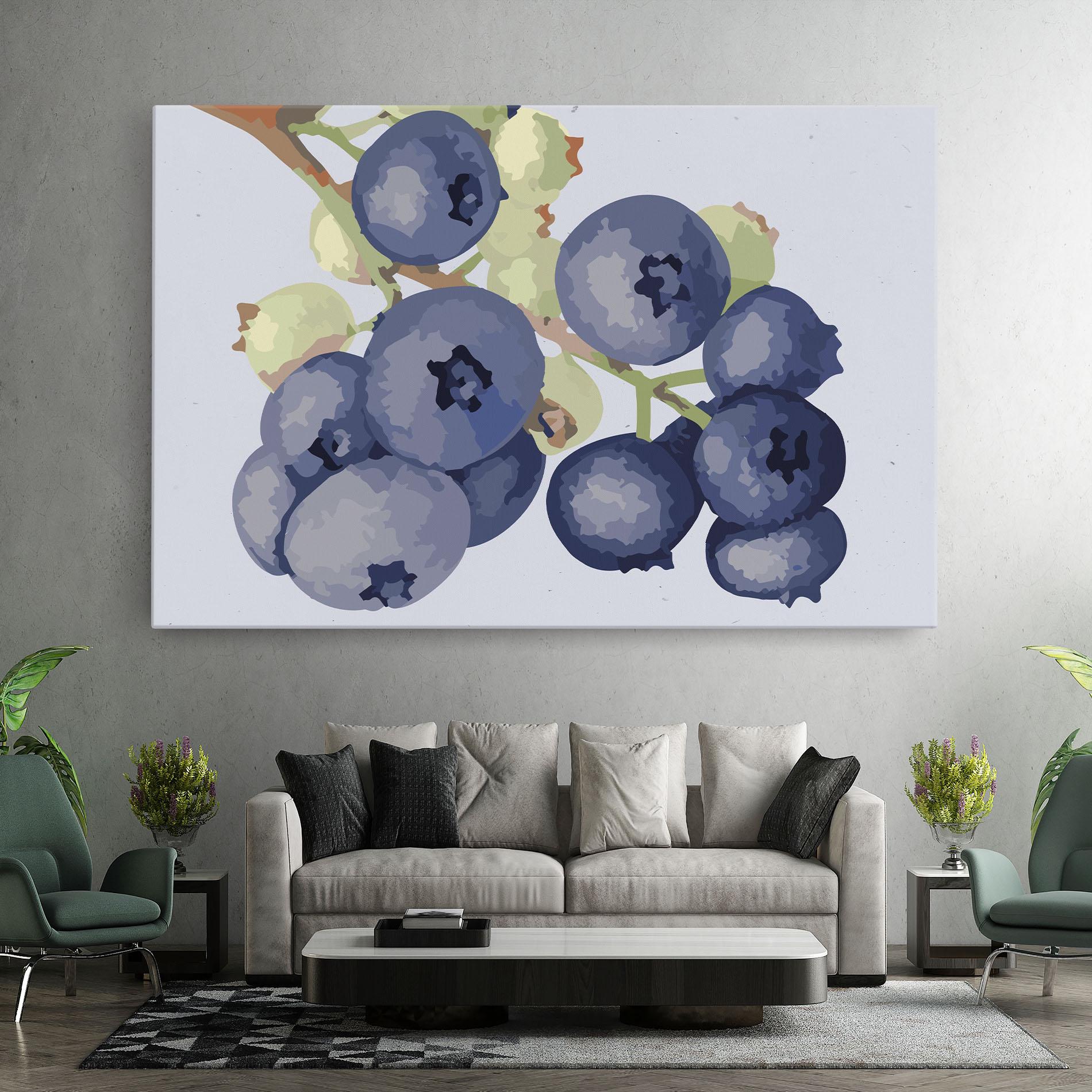 Картина на платно Blueberries Art mockup 7