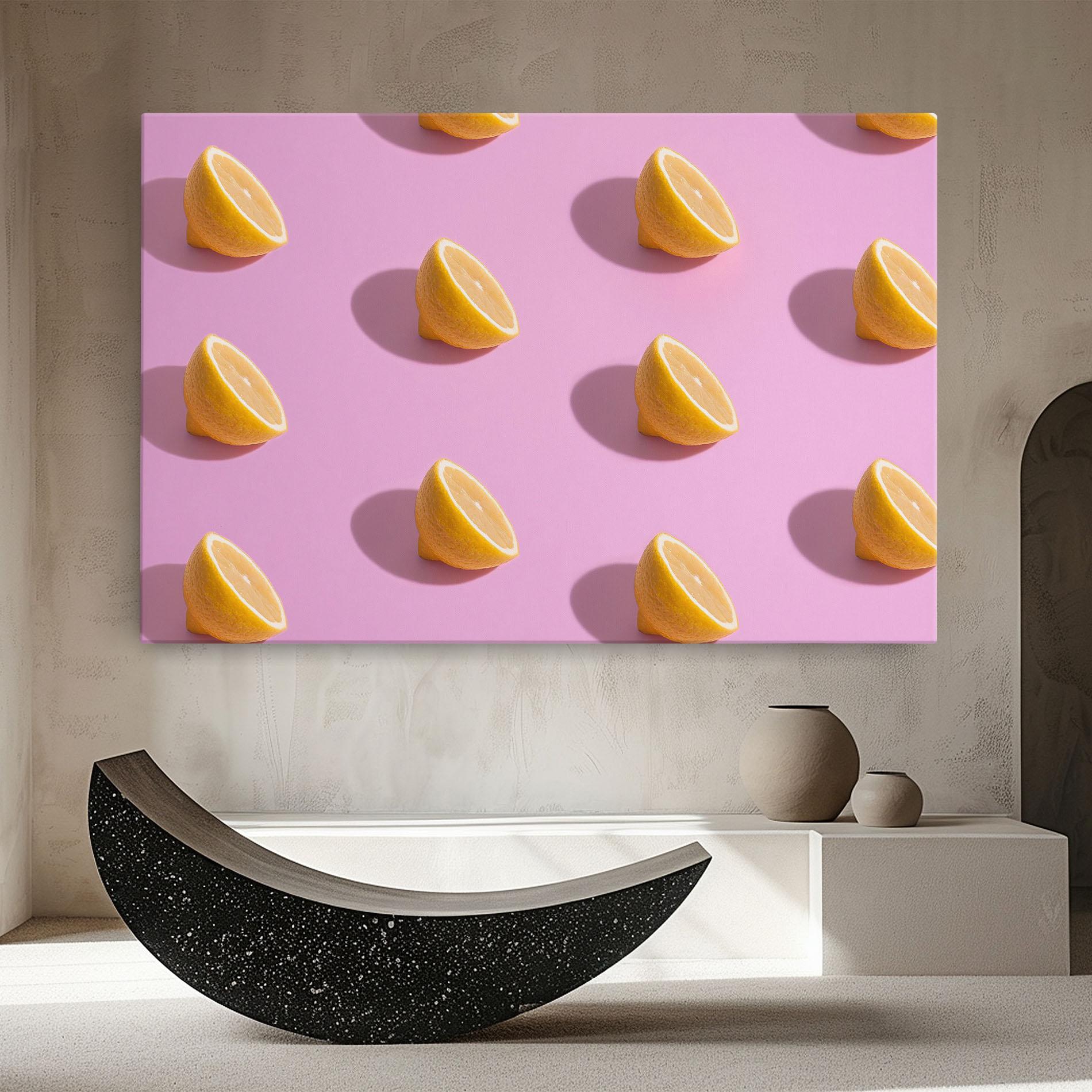 Картина на платно Lemon Pattern mockup 8