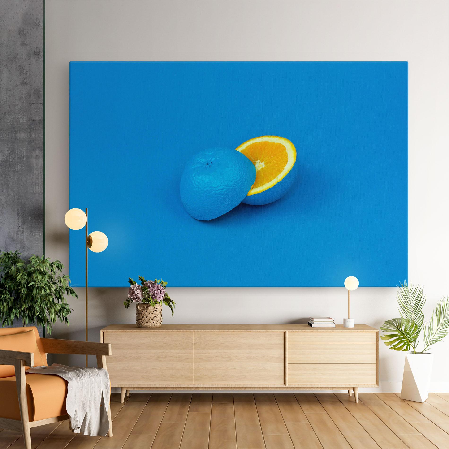 Картина на платно Blue Orange mockup 9
