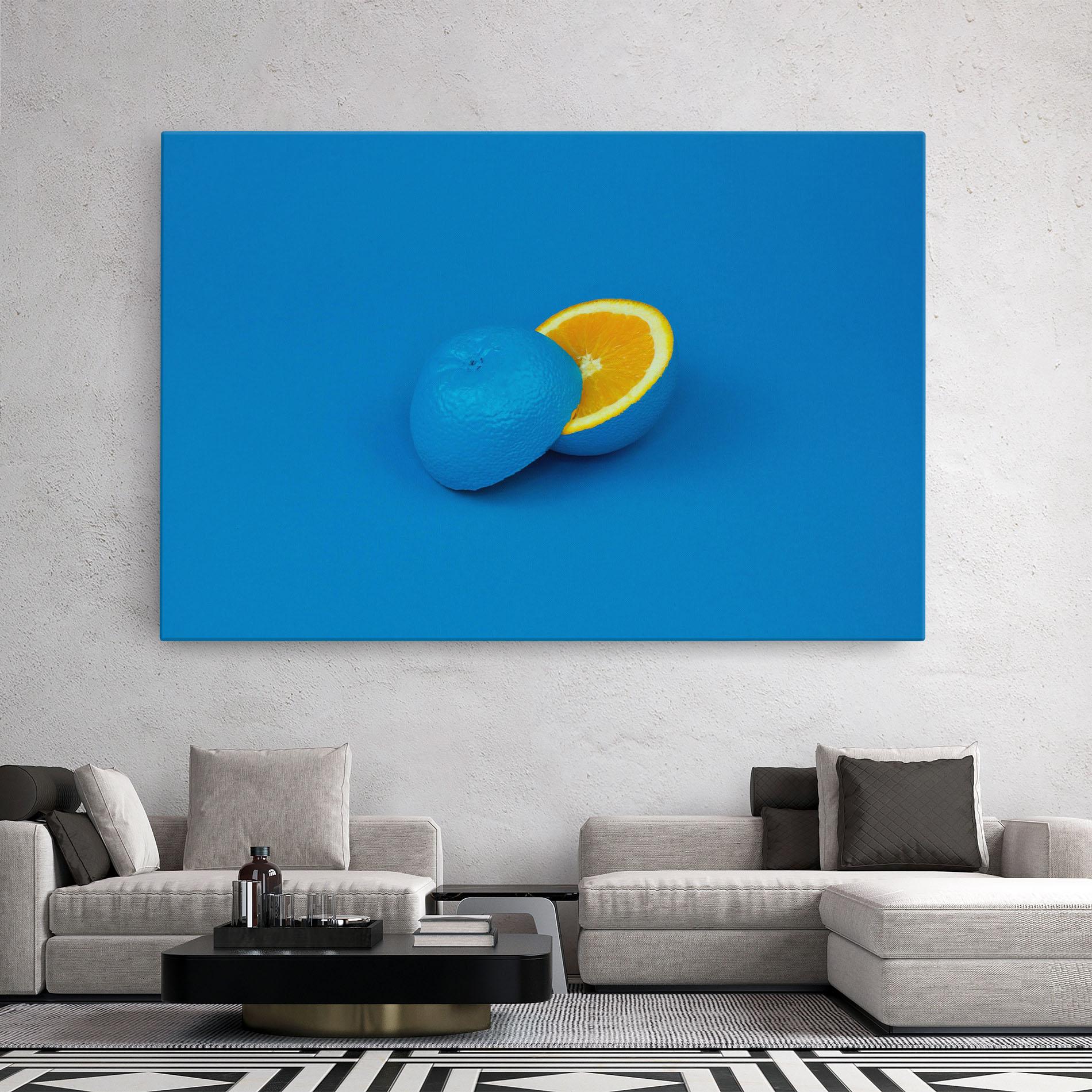 Картина на платно Blue Orange mockup 2