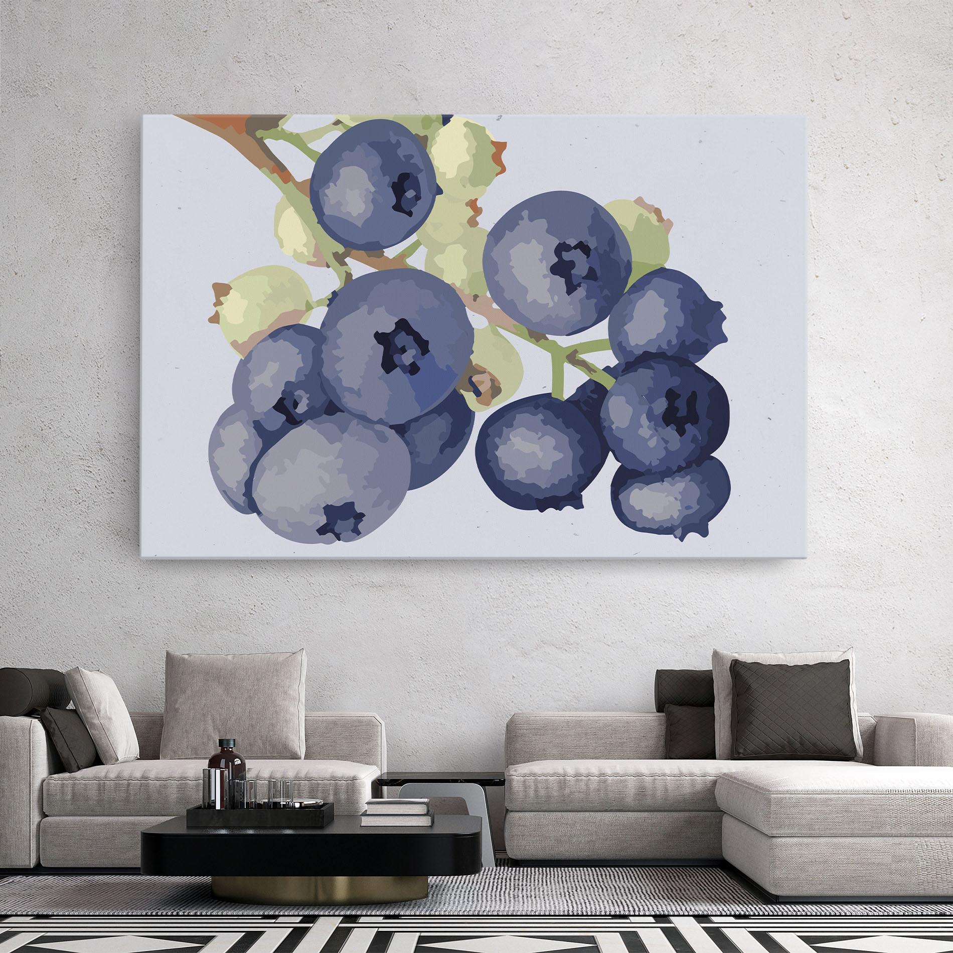 Картина на платно Blueberries Art mockup 2