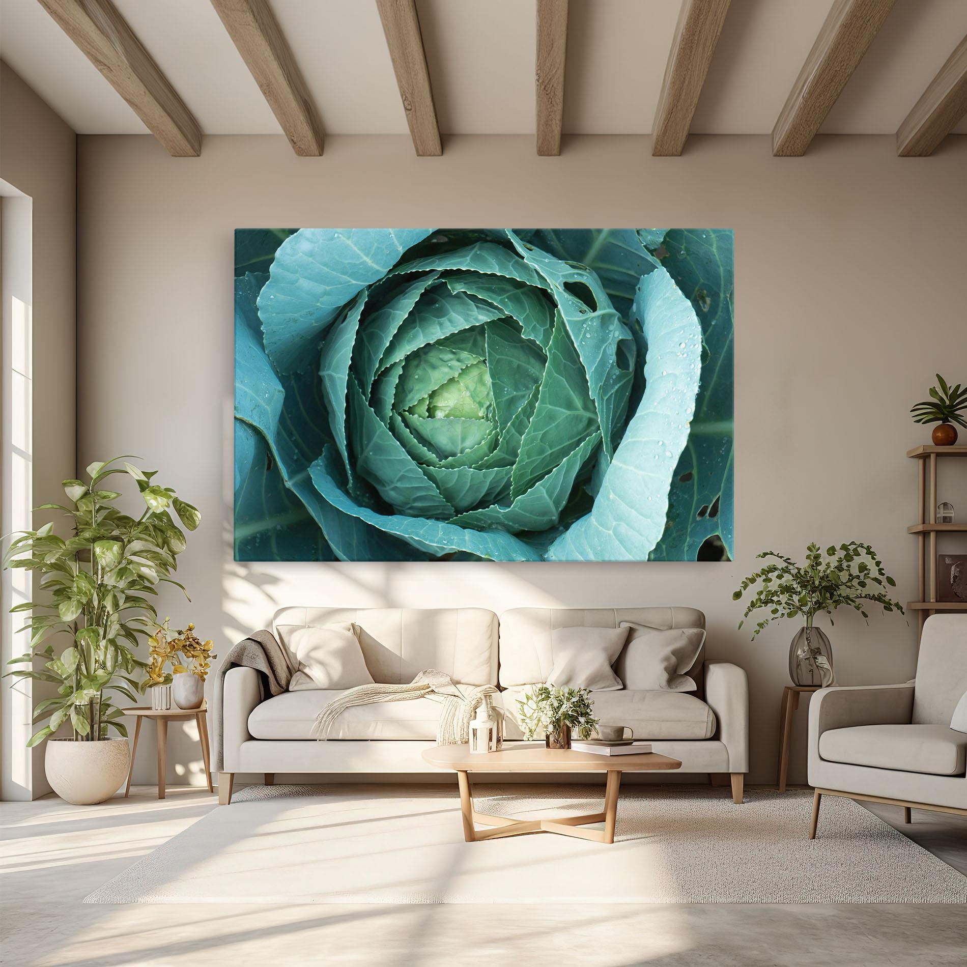 Картина на платно Blue Lettuce mockup 6