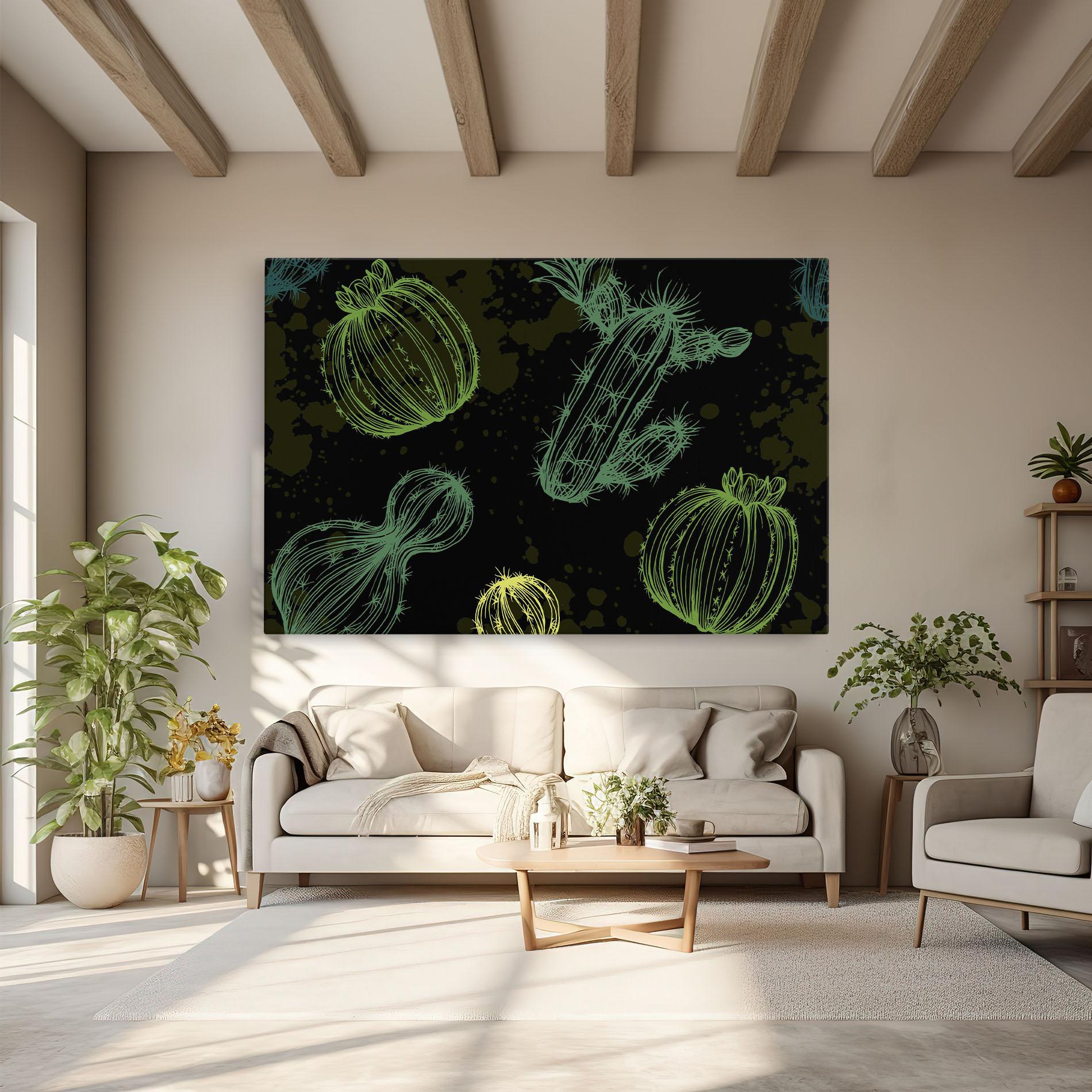 Картина на платно Cactus Art mockup 6