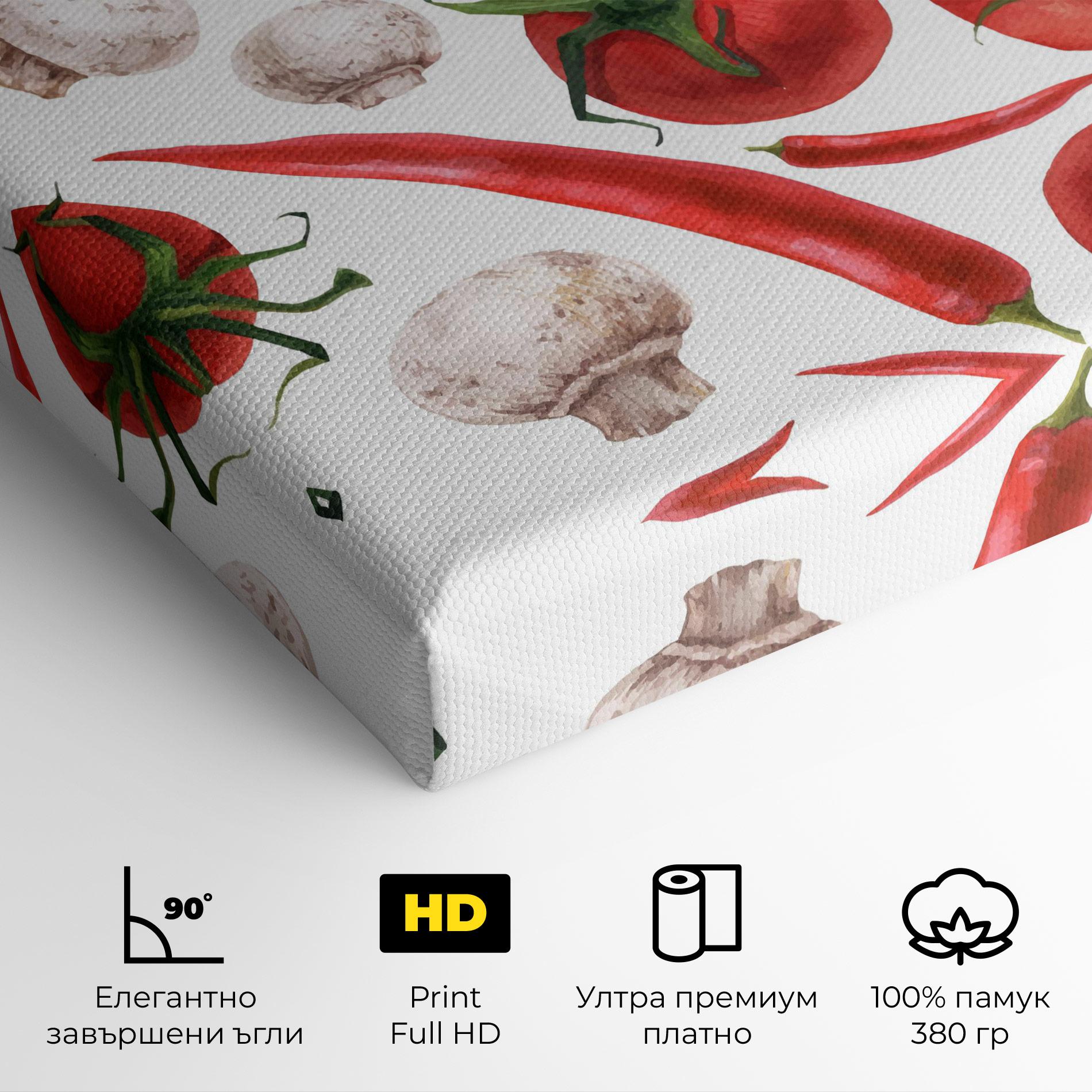 Картина на платно Floating Tomato mockup 4