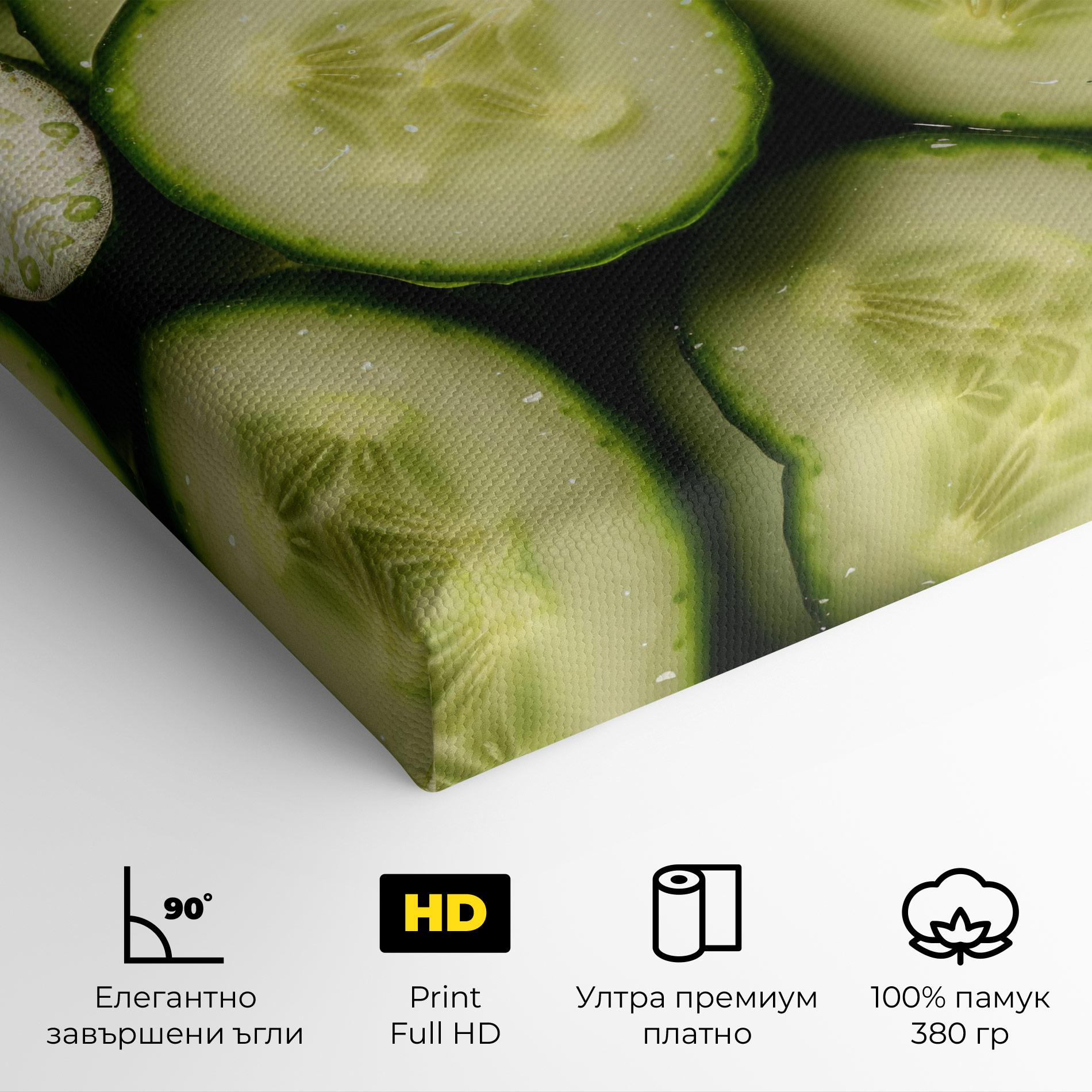 Картина на платно Fresh Cucumber mockup 4