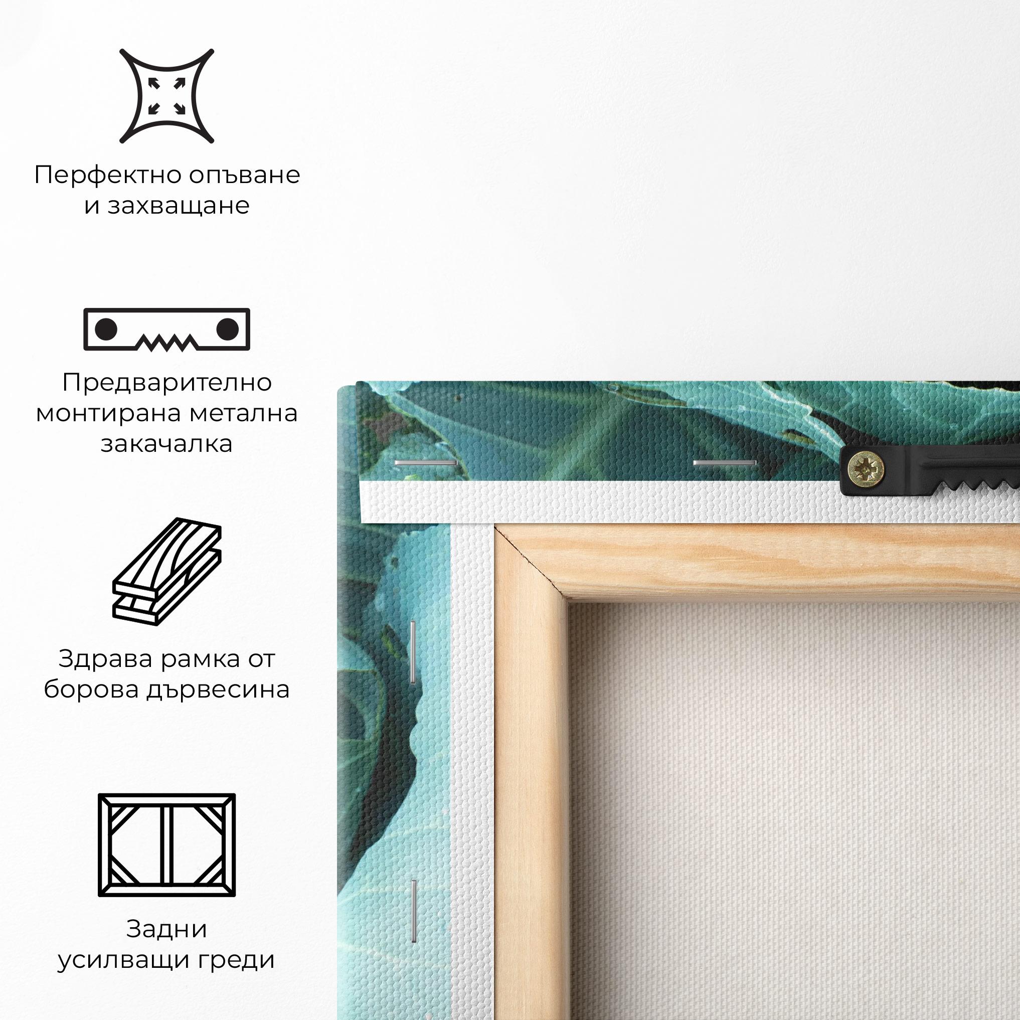 Картина на платно Blue Lettuce mockup 5