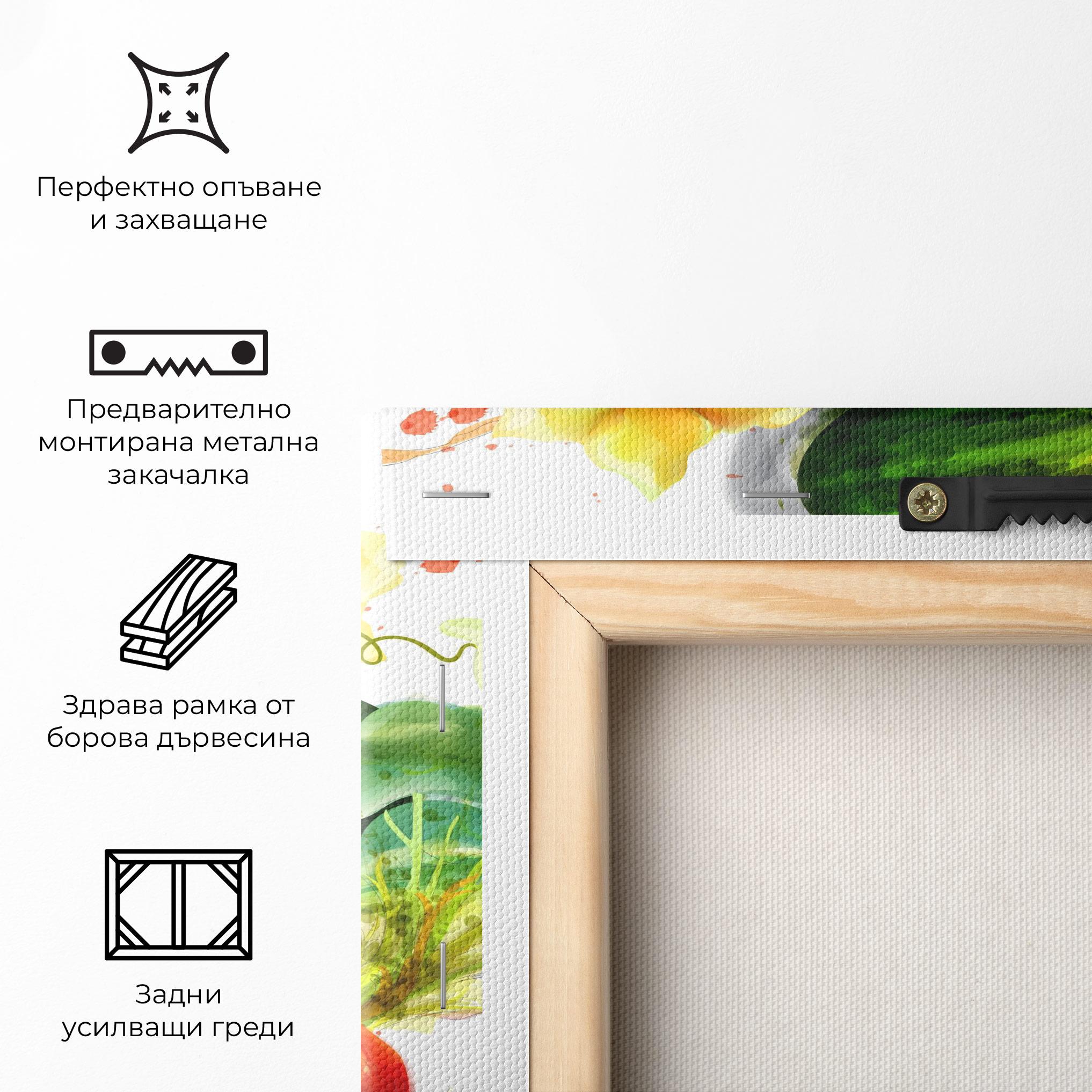 Картина на платно Watercolor Vegetables mockup 5