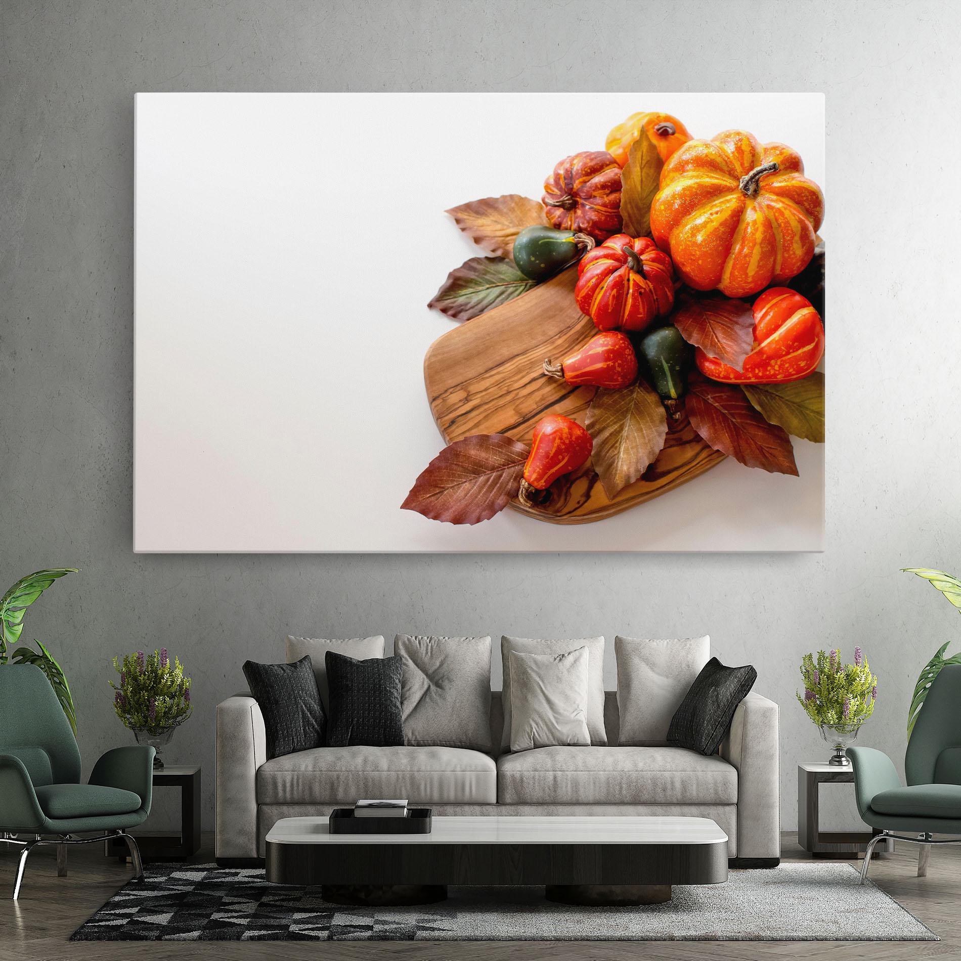 Картина на платно Autumn Pumpkins mockup 7
