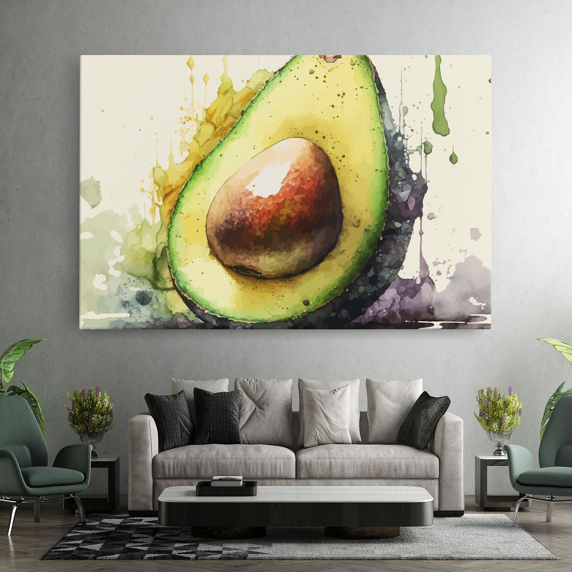 Green Avocado Art mockup 7