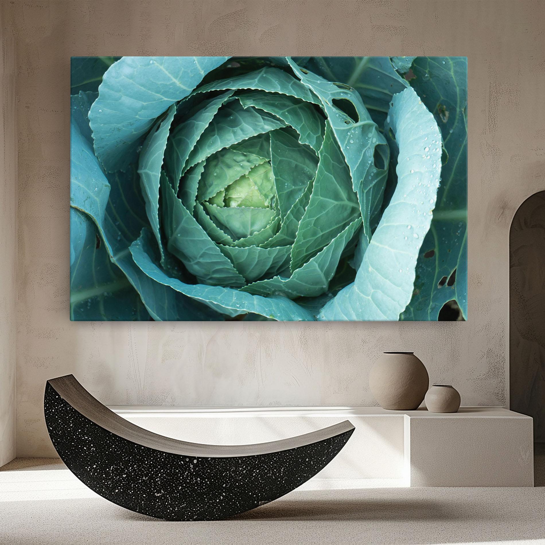 Картина на платно Blue Lettuce mockup 8