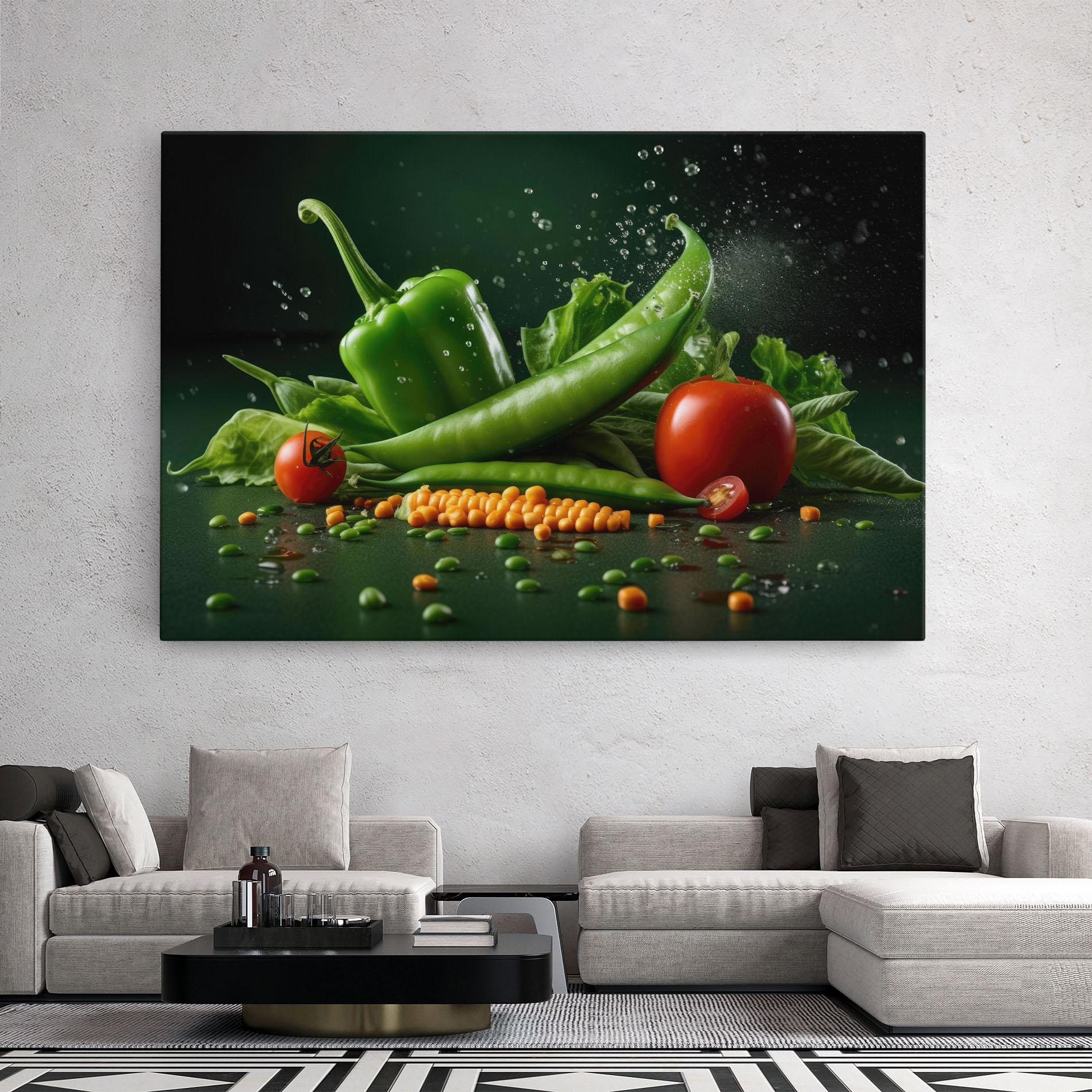 Картина на платно Fresh Vegetables mockup 2