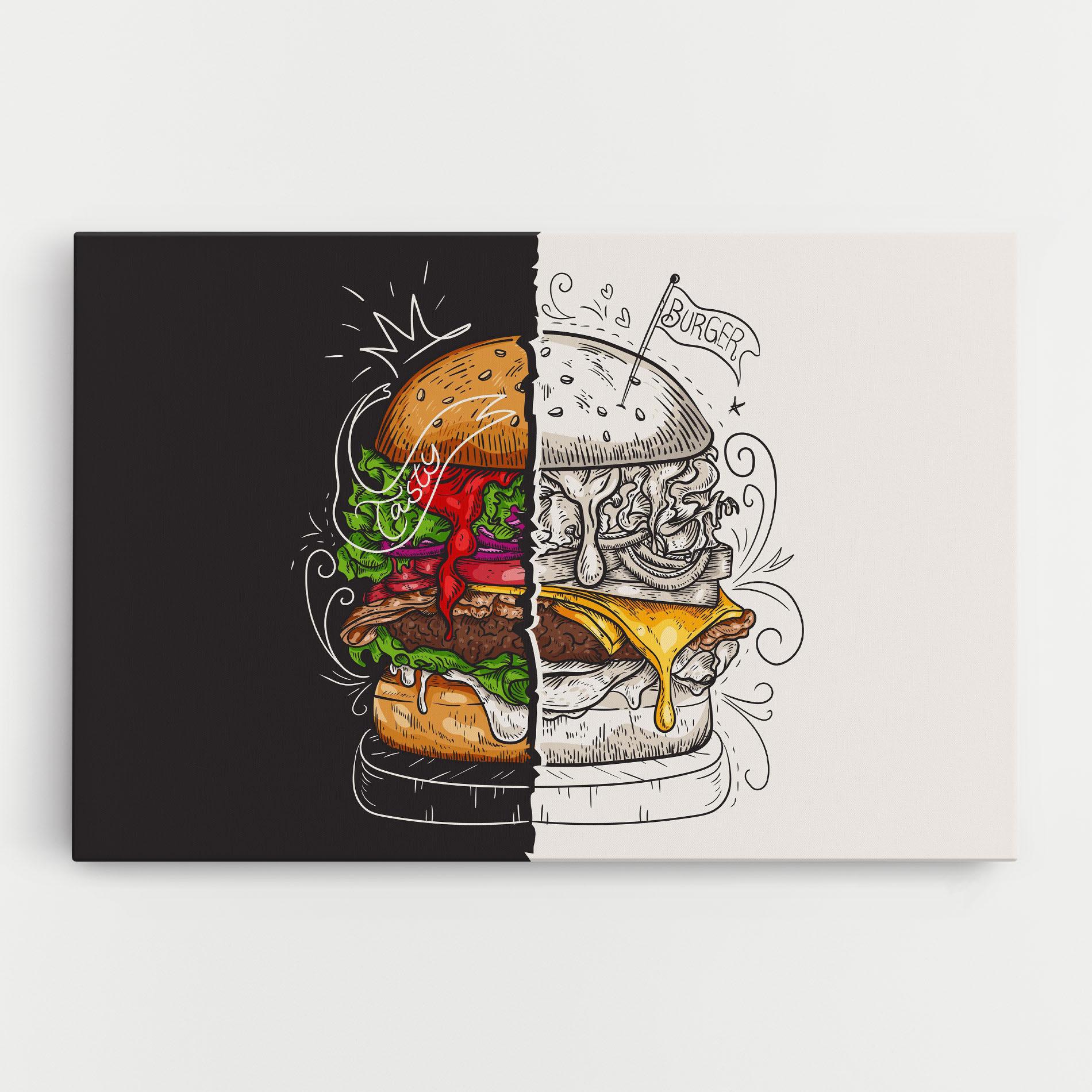 Картина на платно Burger Art mockup 0