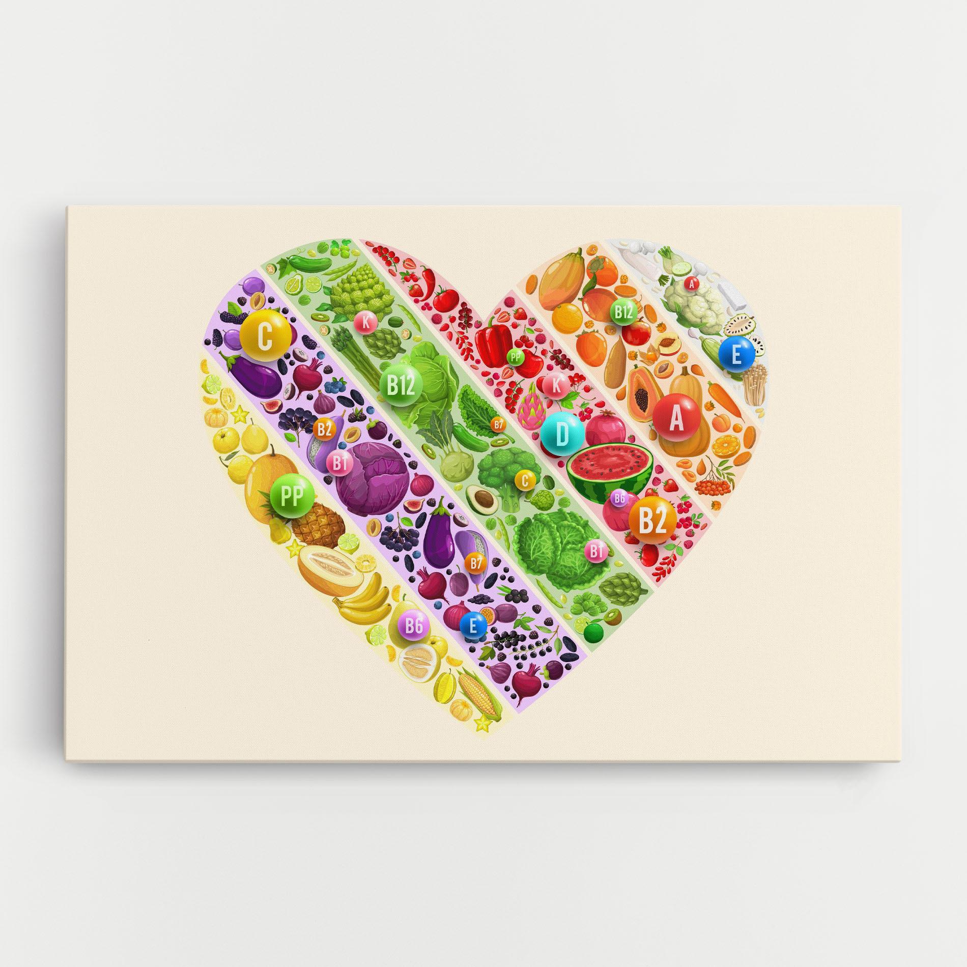 Картина на платно Food Heart mockup 0