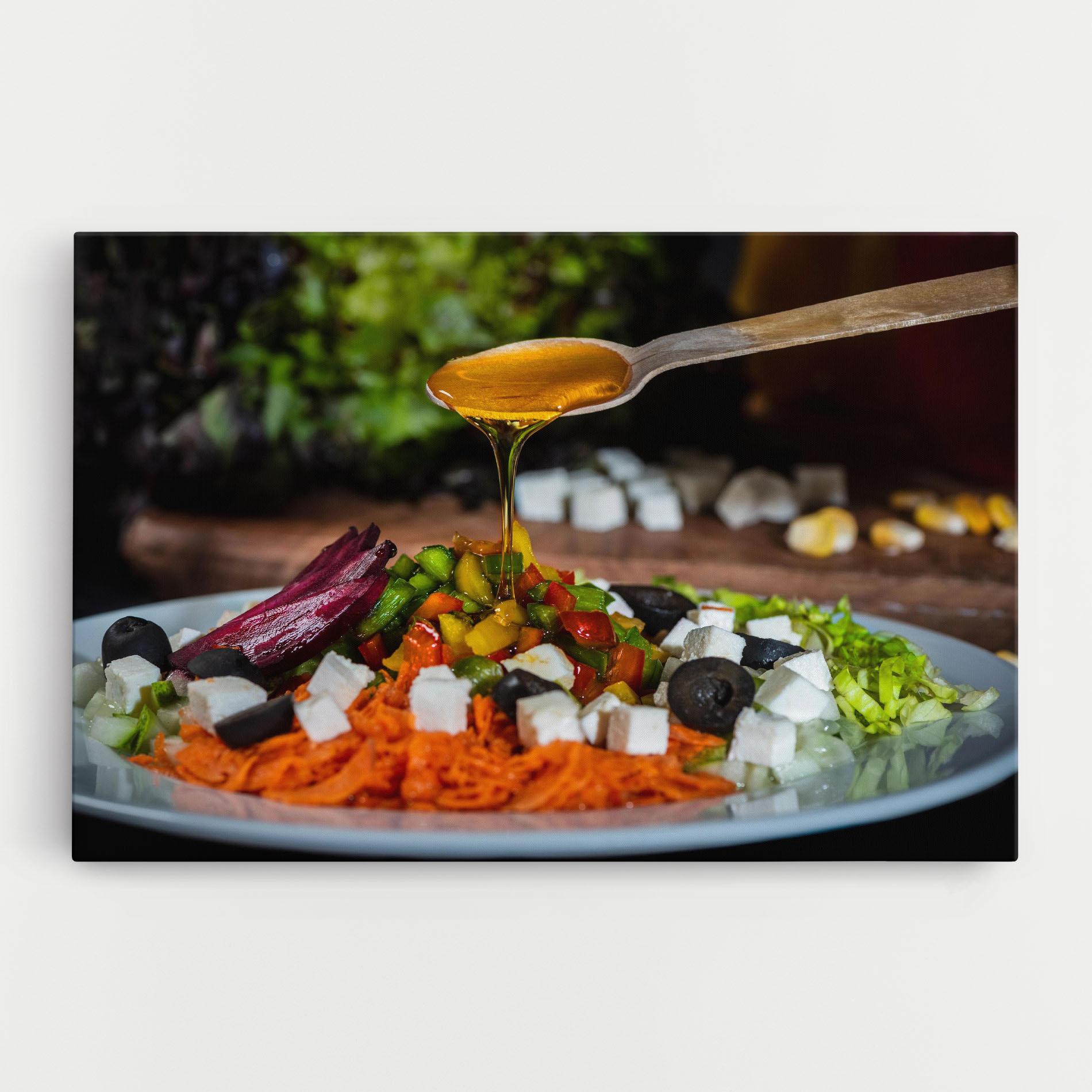 Картина на платно Honey Over Food mockup 0