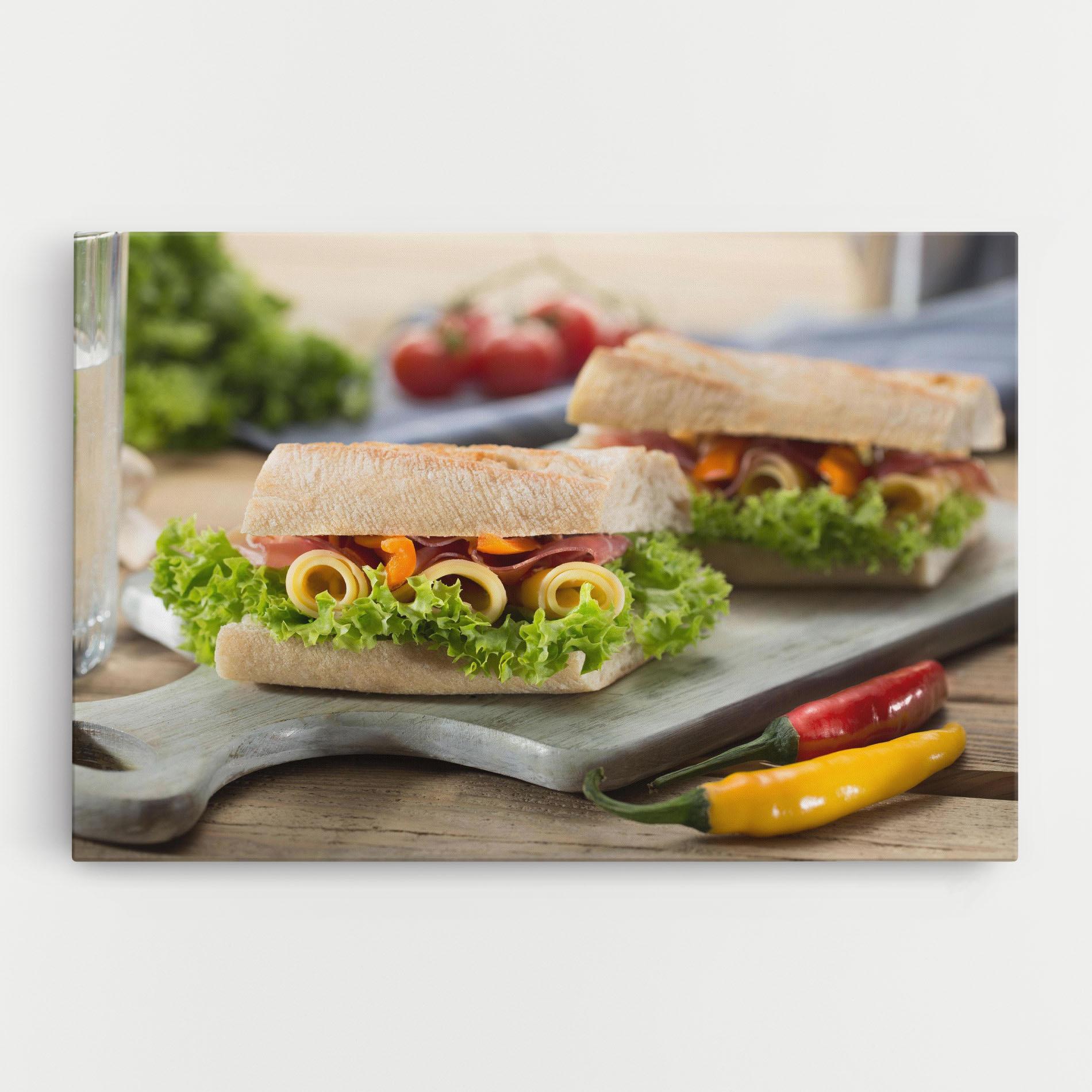 Картина на платно Yum Sandwich mockup 0