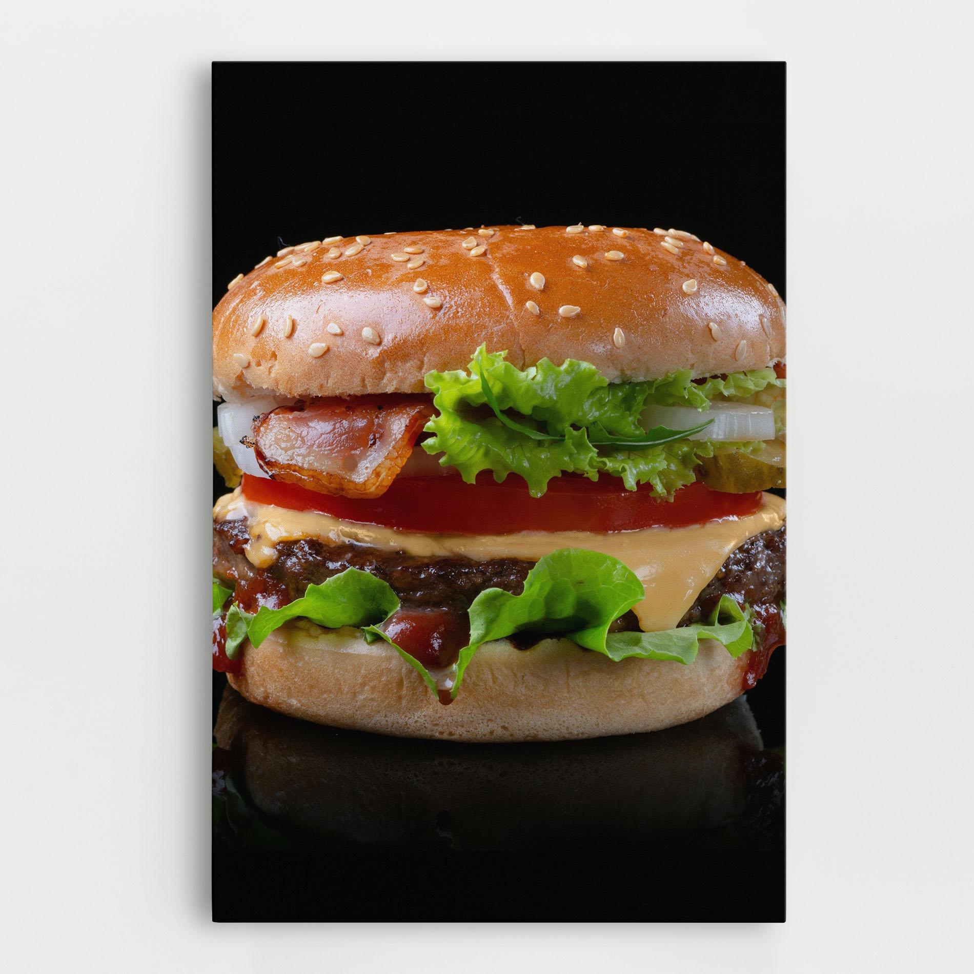Картина на платно Yumm Hamburger mockup 0