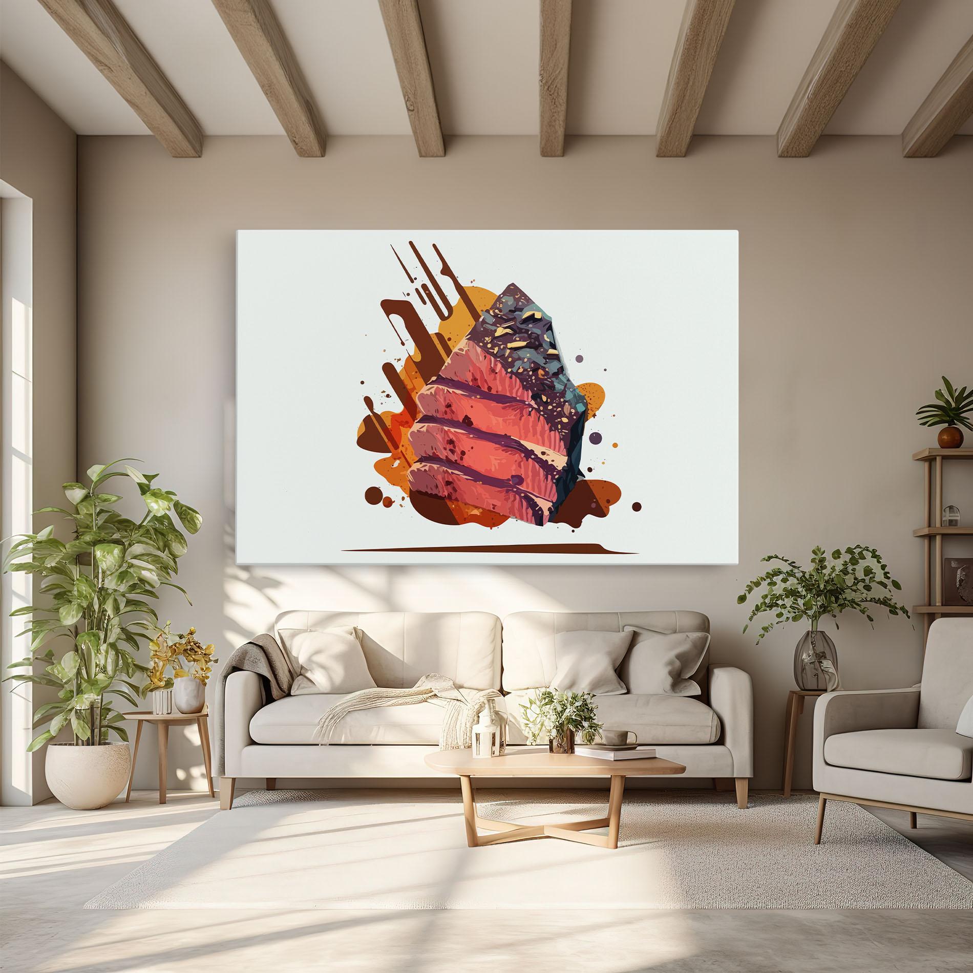 Картина на платно Meat Floating mockup 6