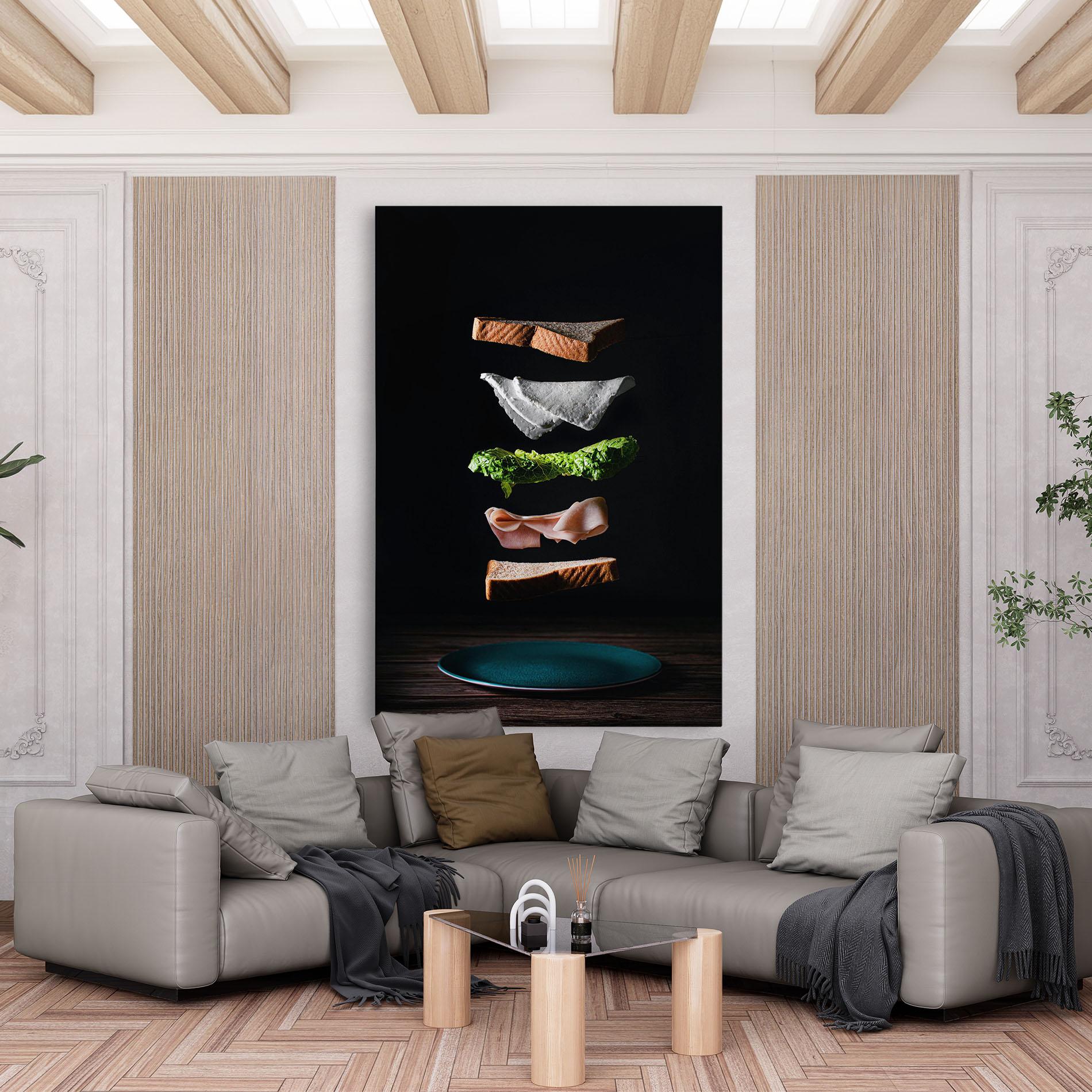 Картина на платно Floating Sandwich mockup 6