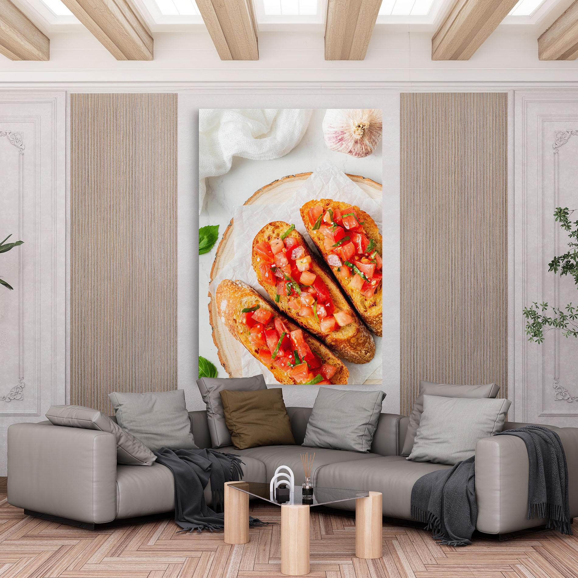 Картина на платно Tomatoes On Bread mockup 6
