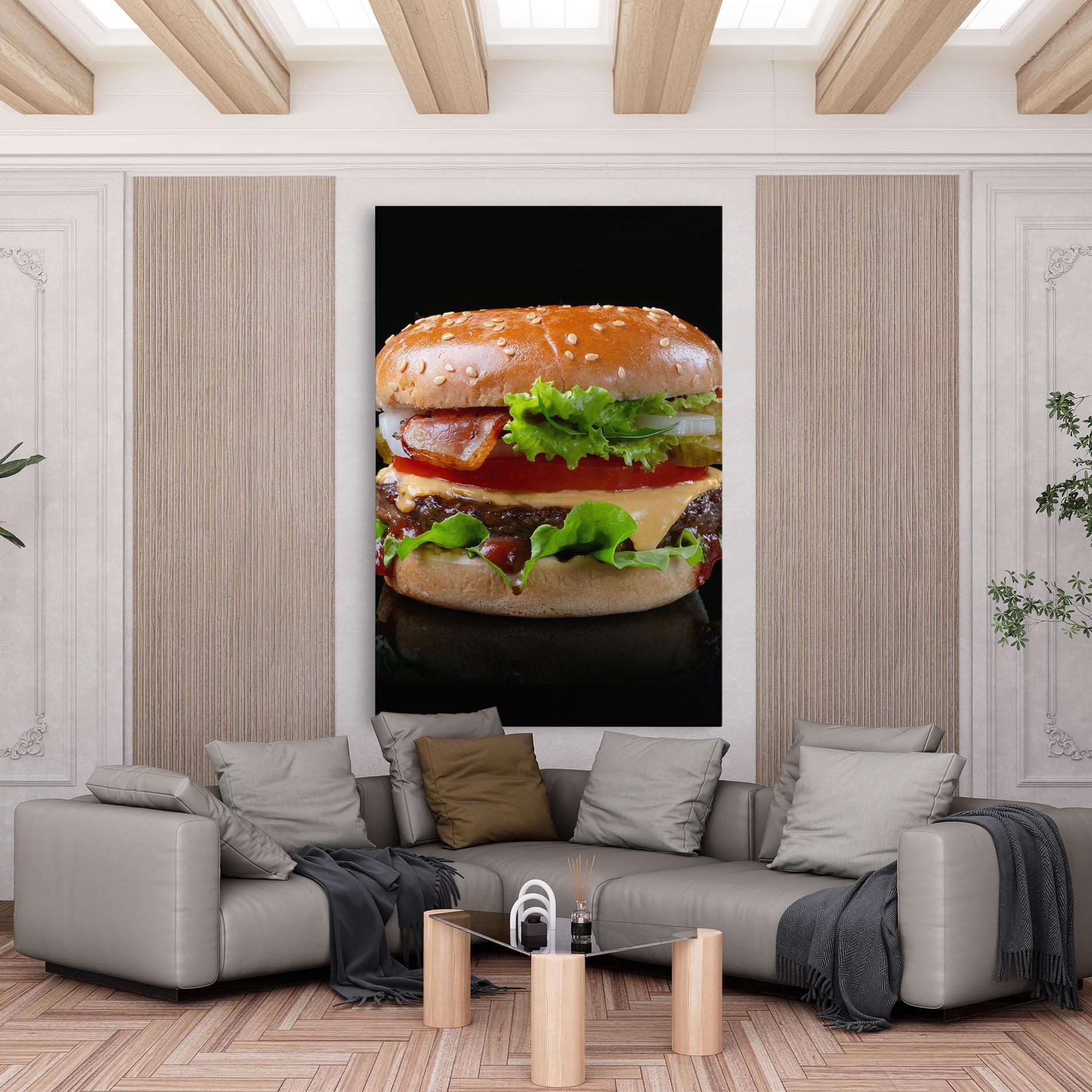 Картина на платно Yumm Hamburger mockup 6