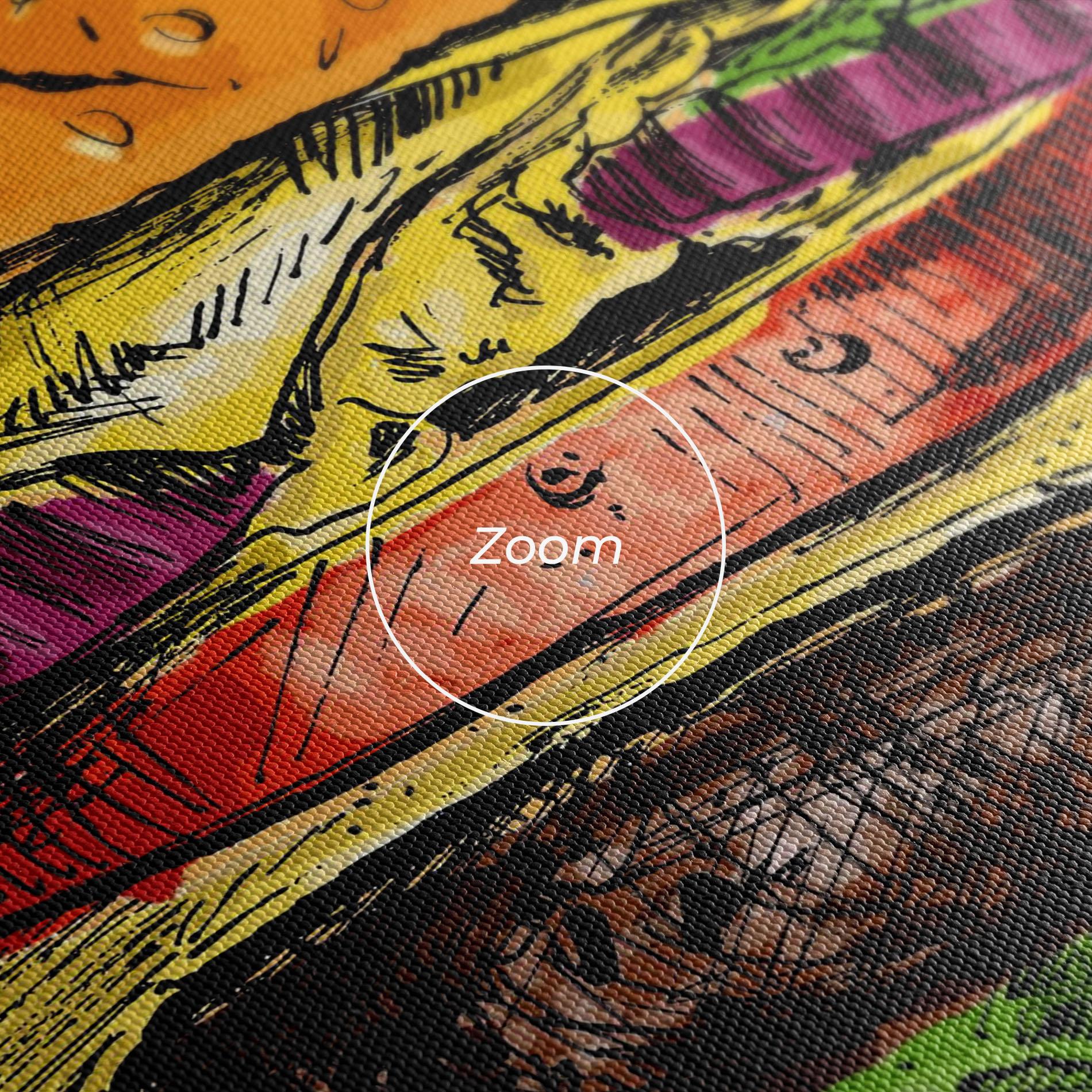 Картина на платно Burger Drawing mockup 3