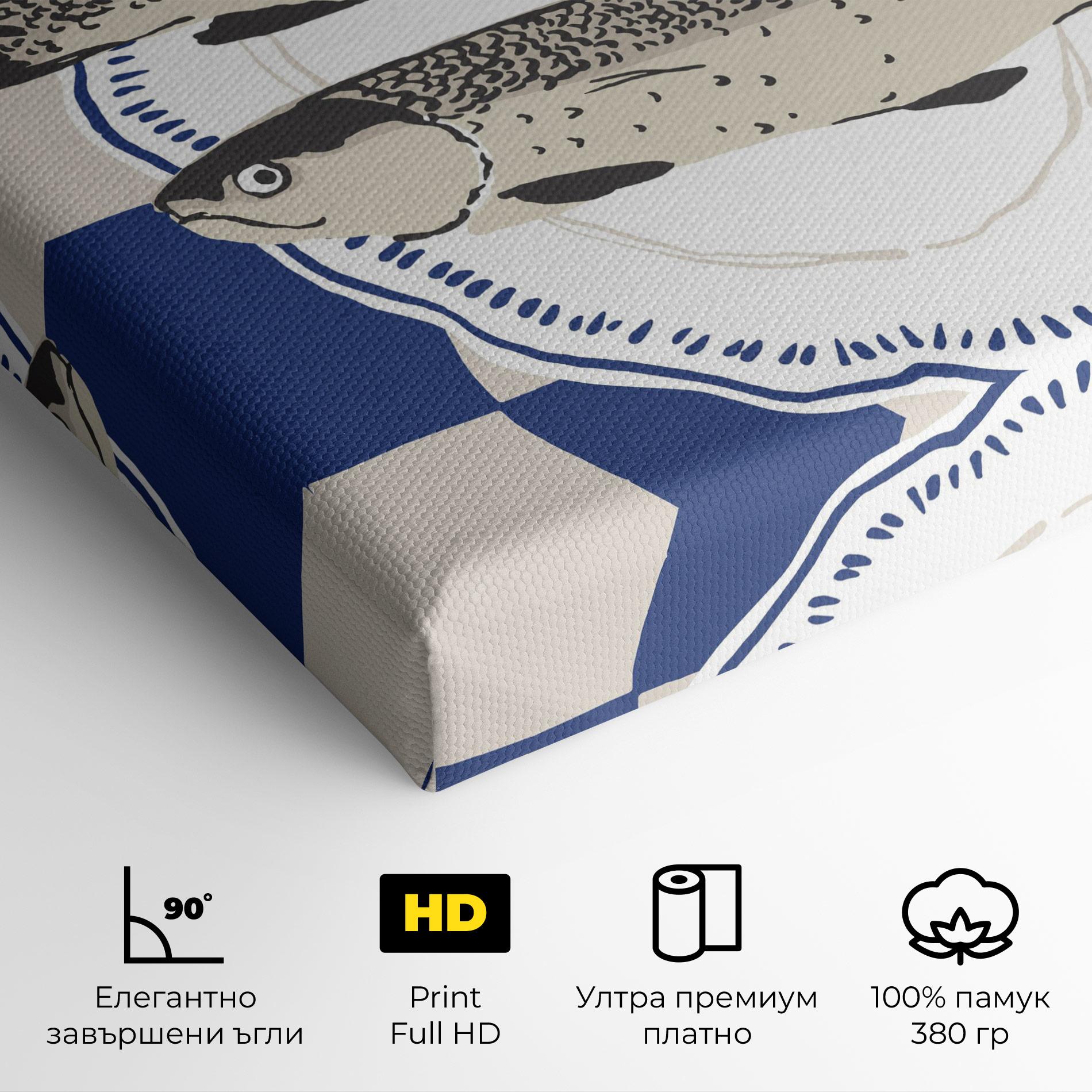 Картина на платно Food Fish mockup 4