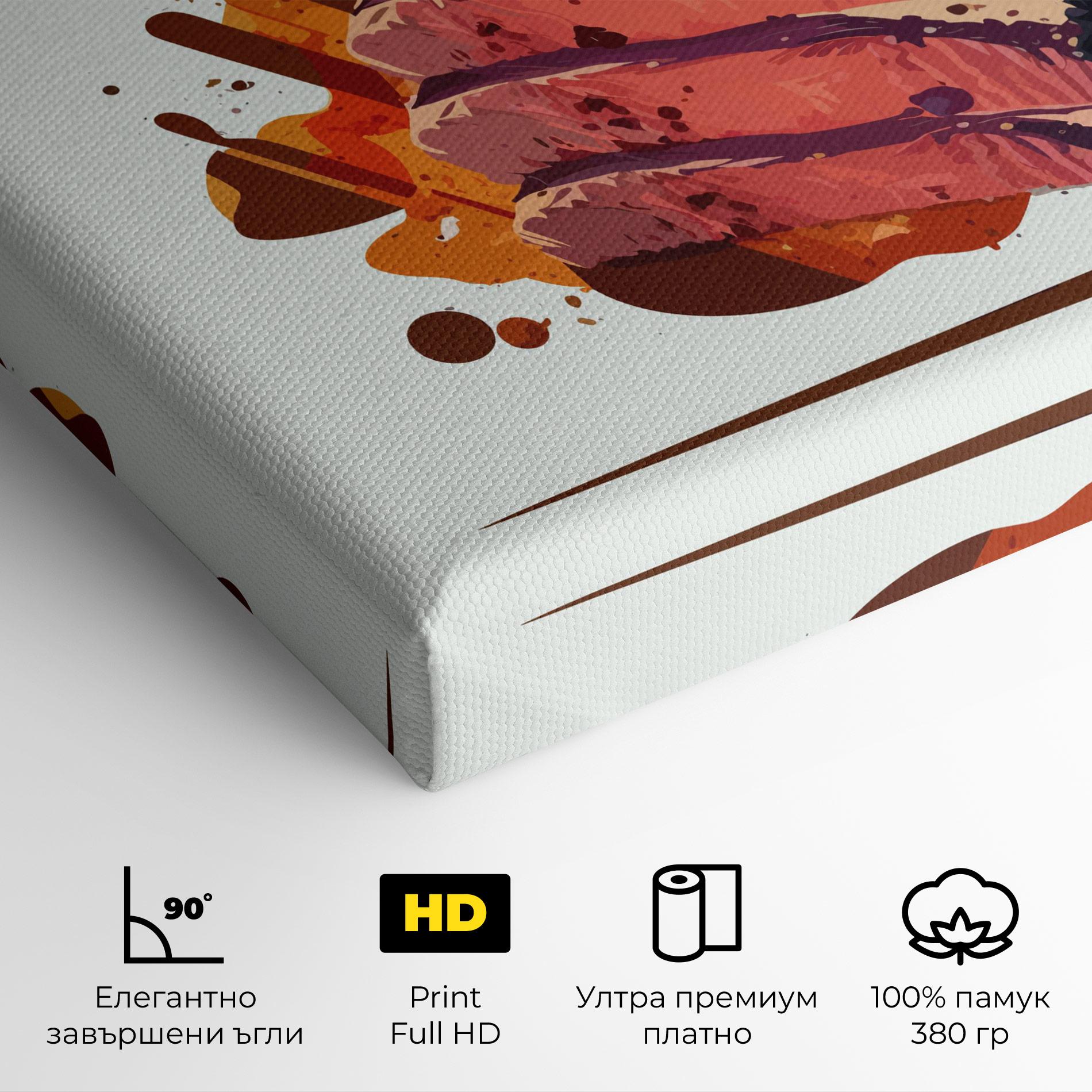 Картина на платно Meat Floating mockup 4