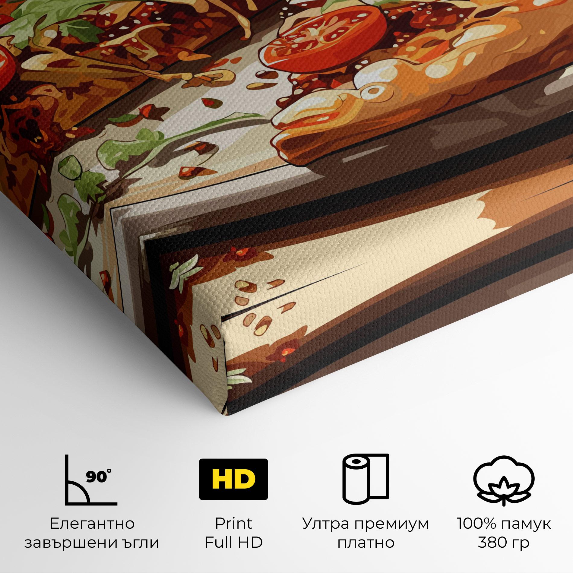 Картина на платно Pizza View mockup 4