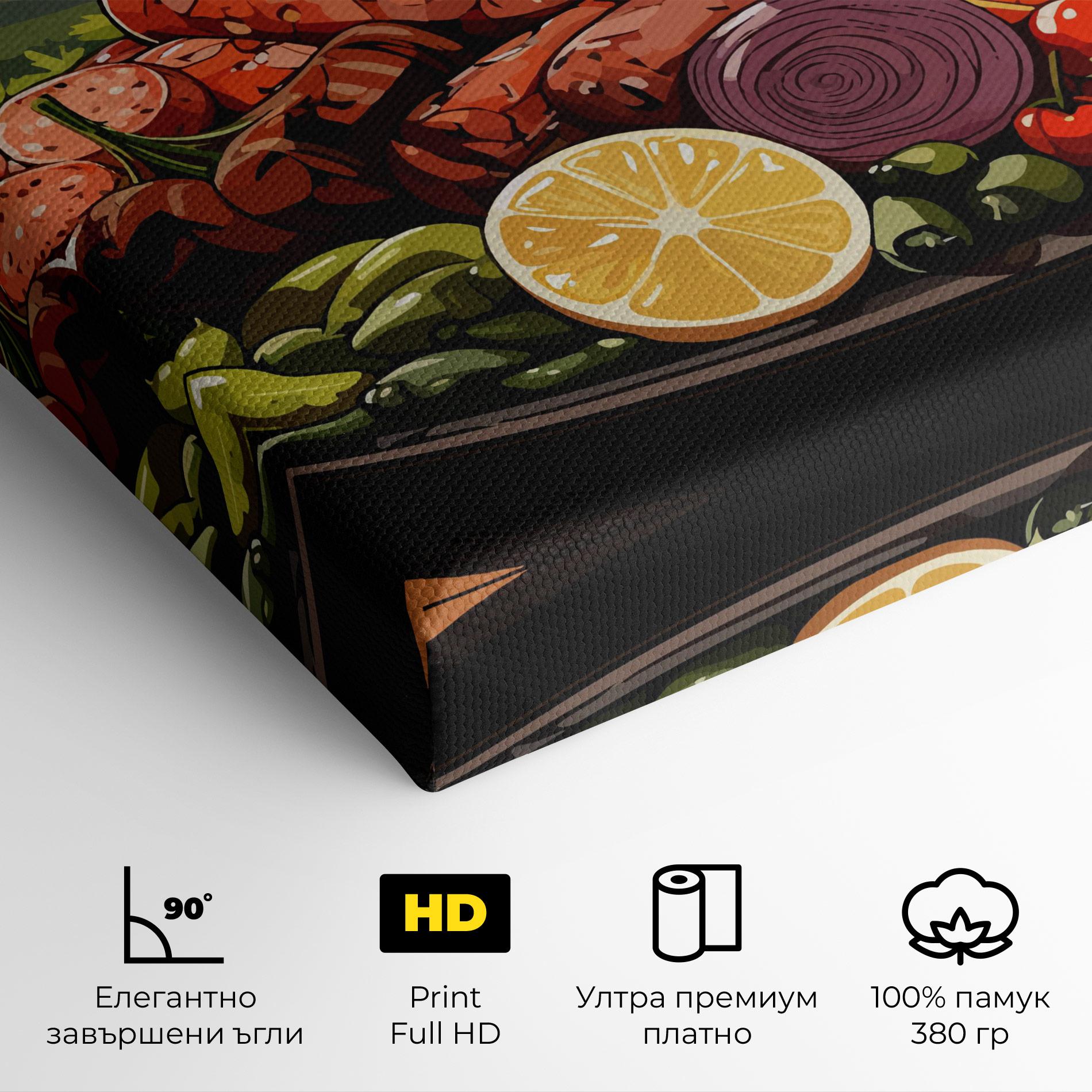 Картина на платно Sunset Sousages mockup 4