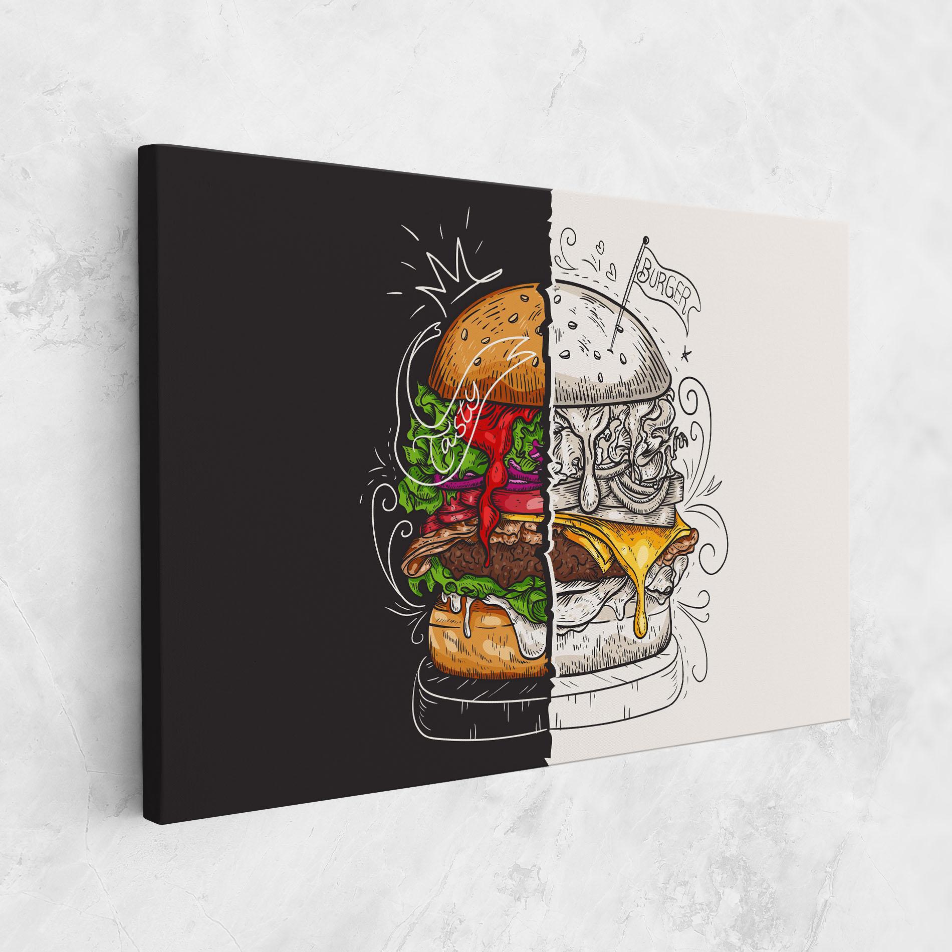 Картина на платно Burger Art mockup 1