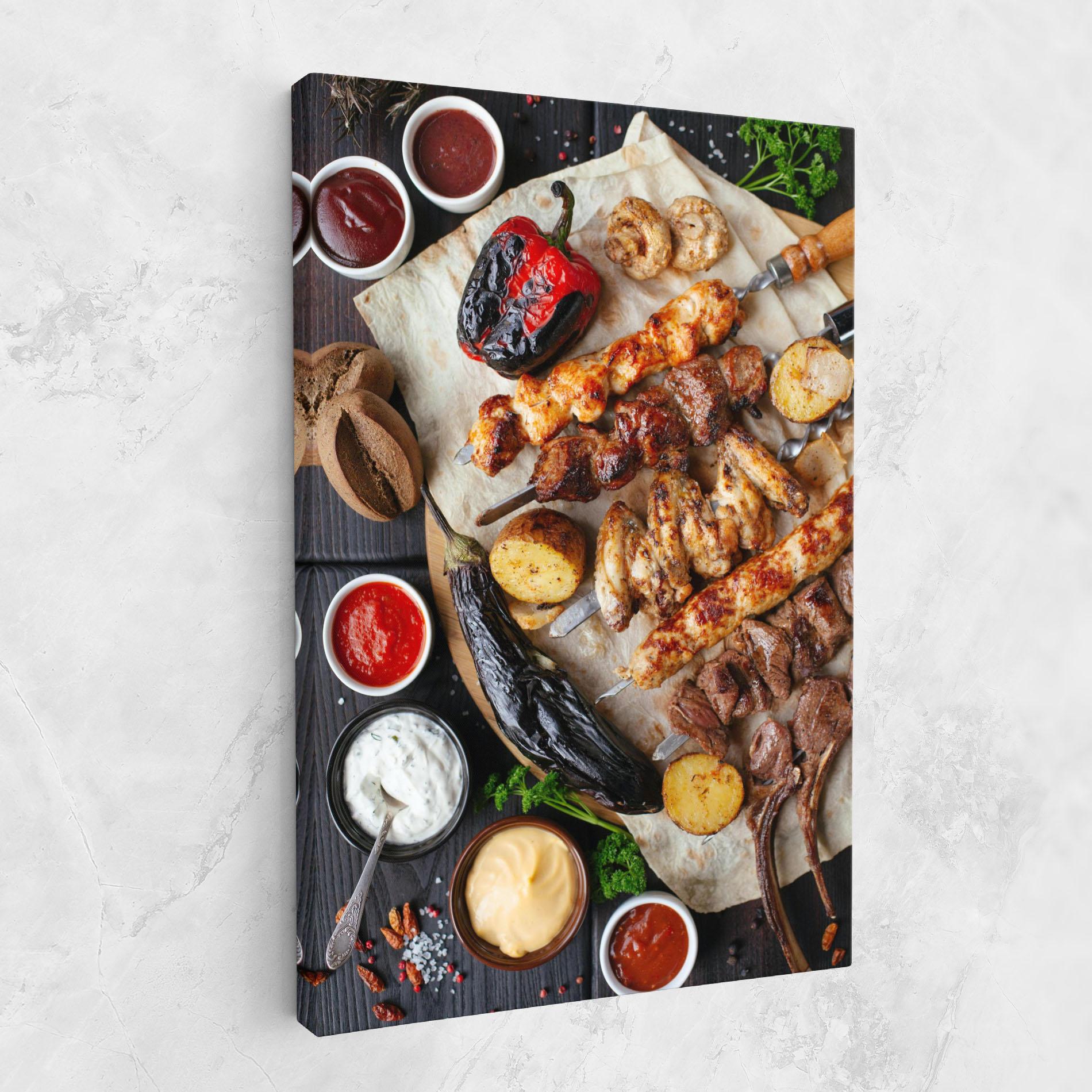 Картина на платно Skewers mockup 1