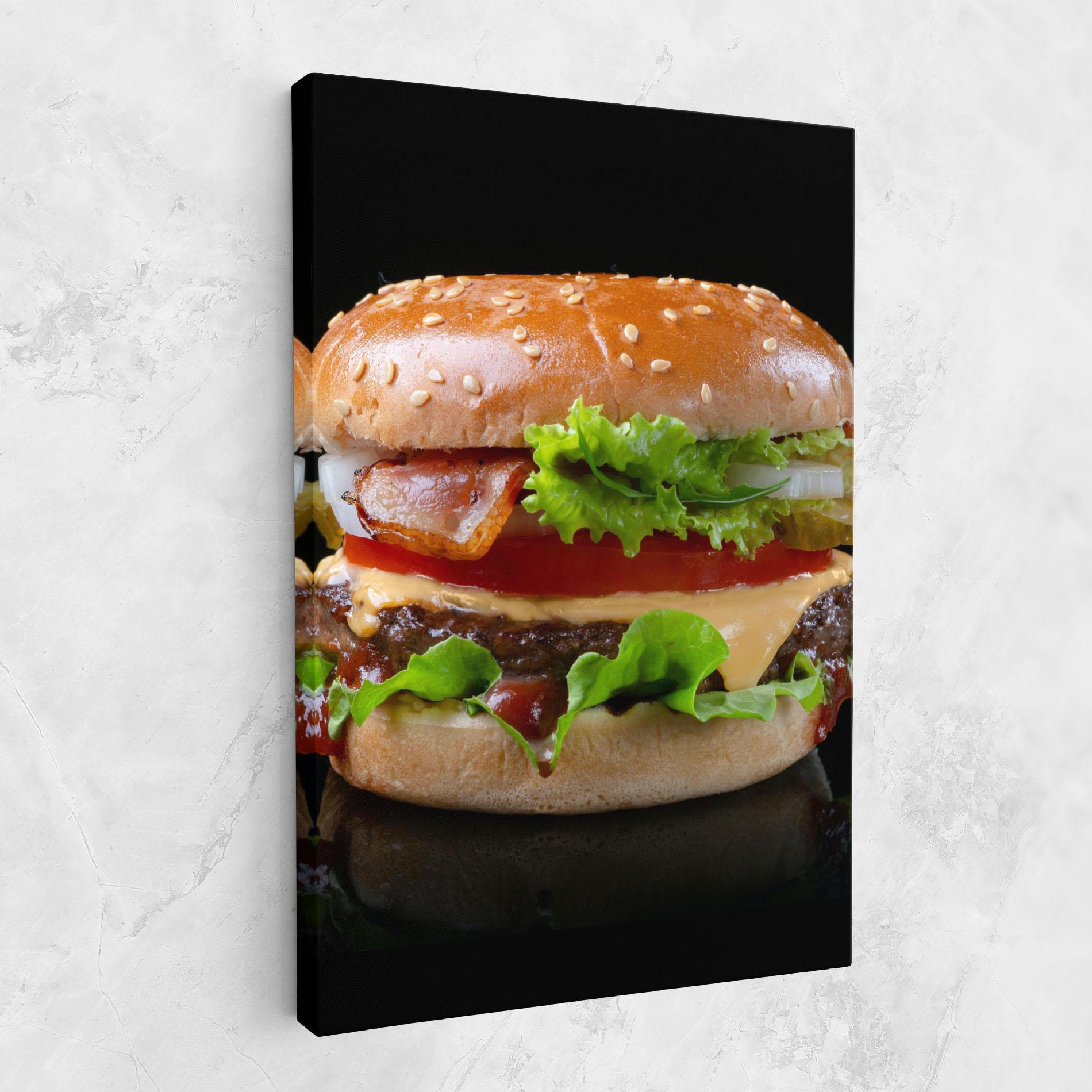 Картина на платно Yumm Hamburger mockup 1